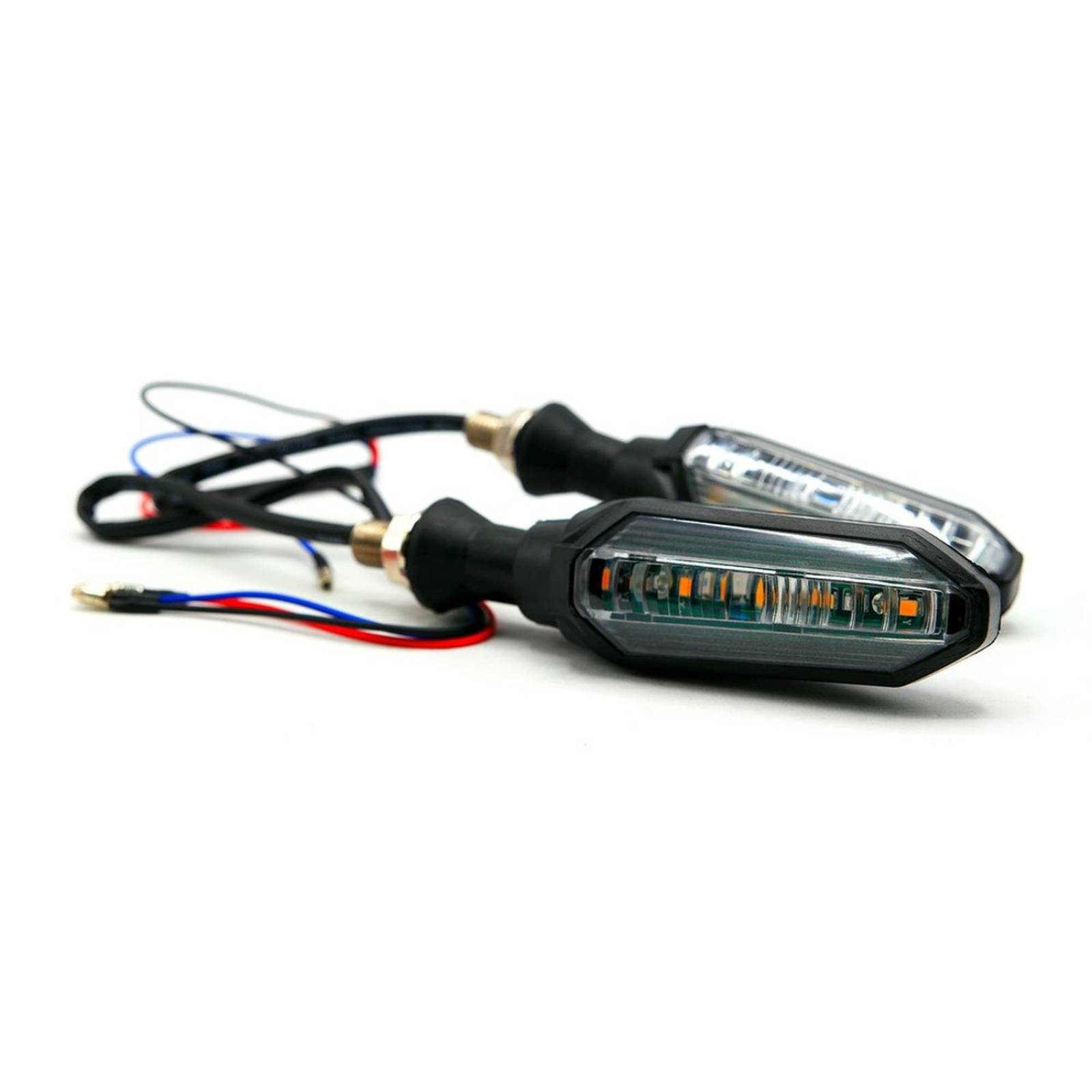 Direccionales Para Moto Rasen Led Secuencial Premium 4 Hyperled Universal Rojo