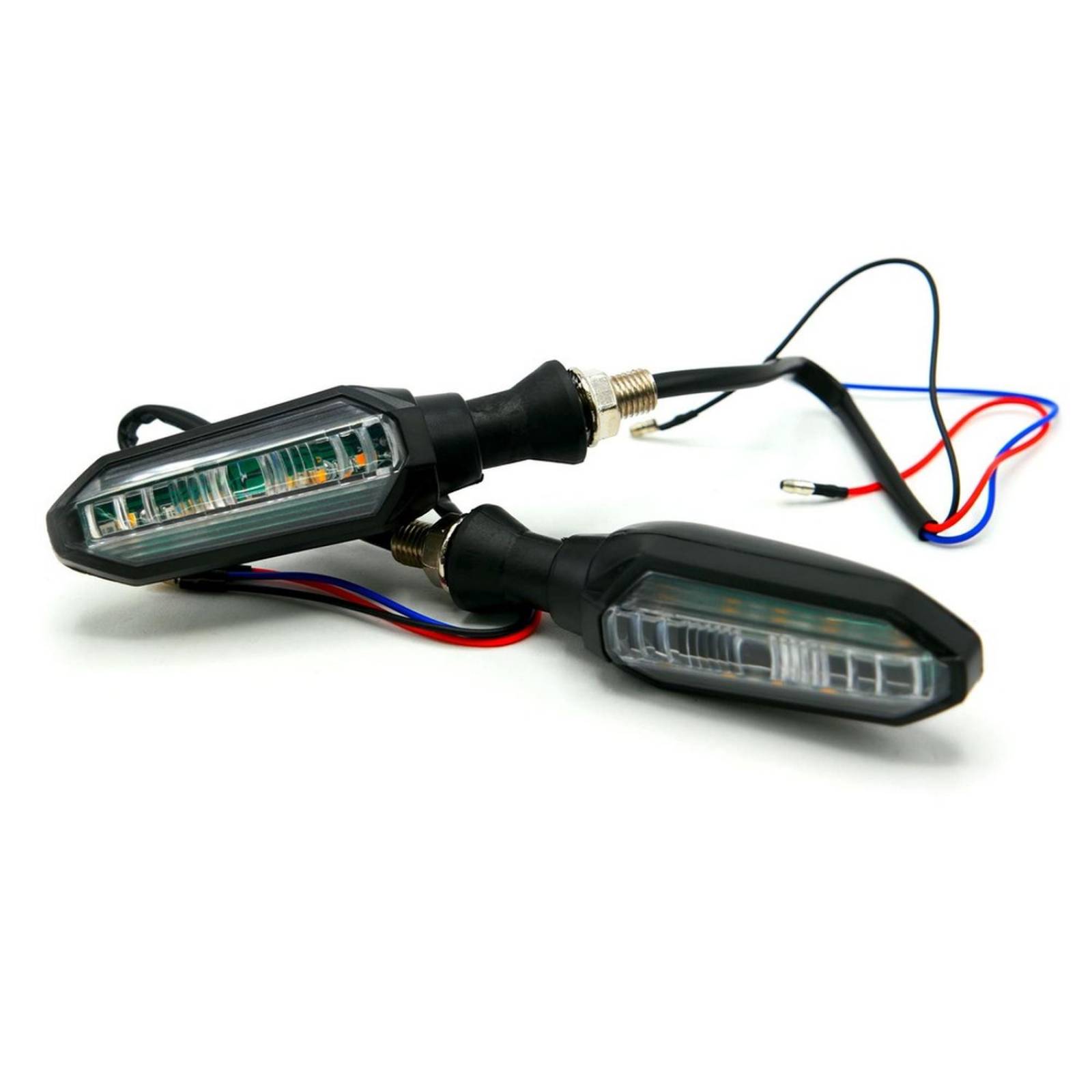 Direccionales Para Moto Rasen Led Secuencial Premium 4 Hyperled Universal Rojo