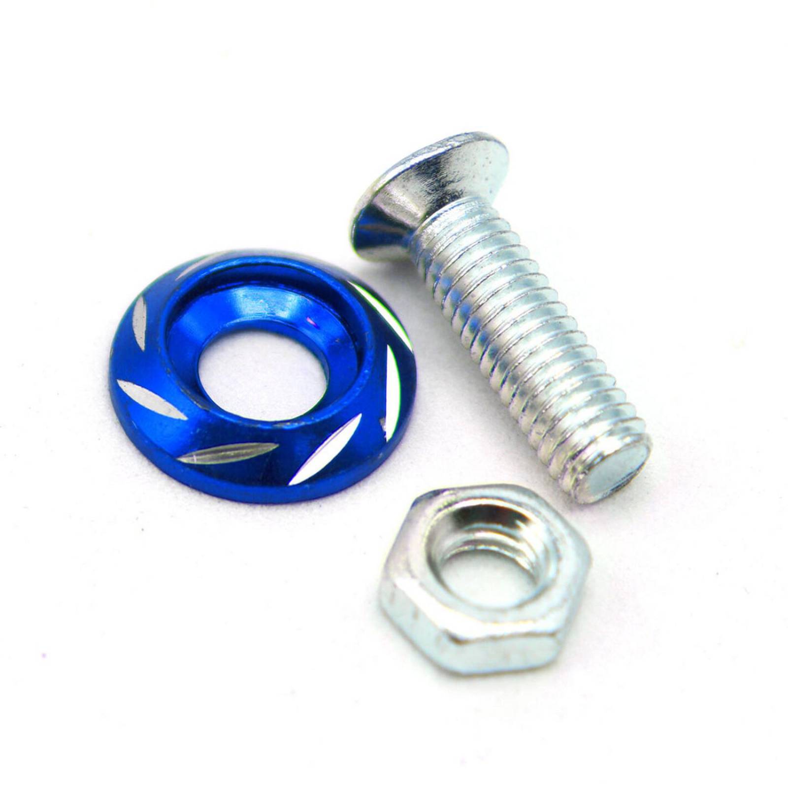 Tornillo Para Moto Rasen Plano Decorativos Universal                Azul