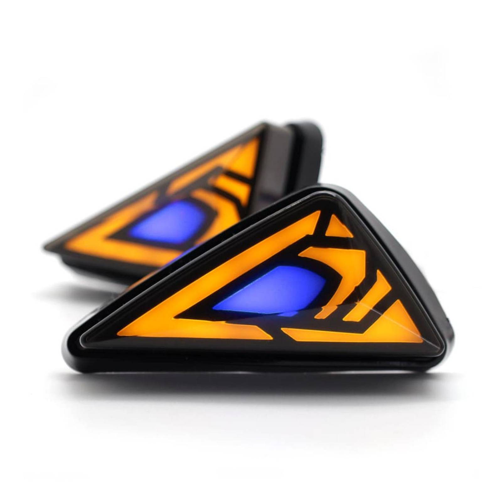 Direccionales Para Moto Rasen Led Neon Tipo Espacial Universal  Azul