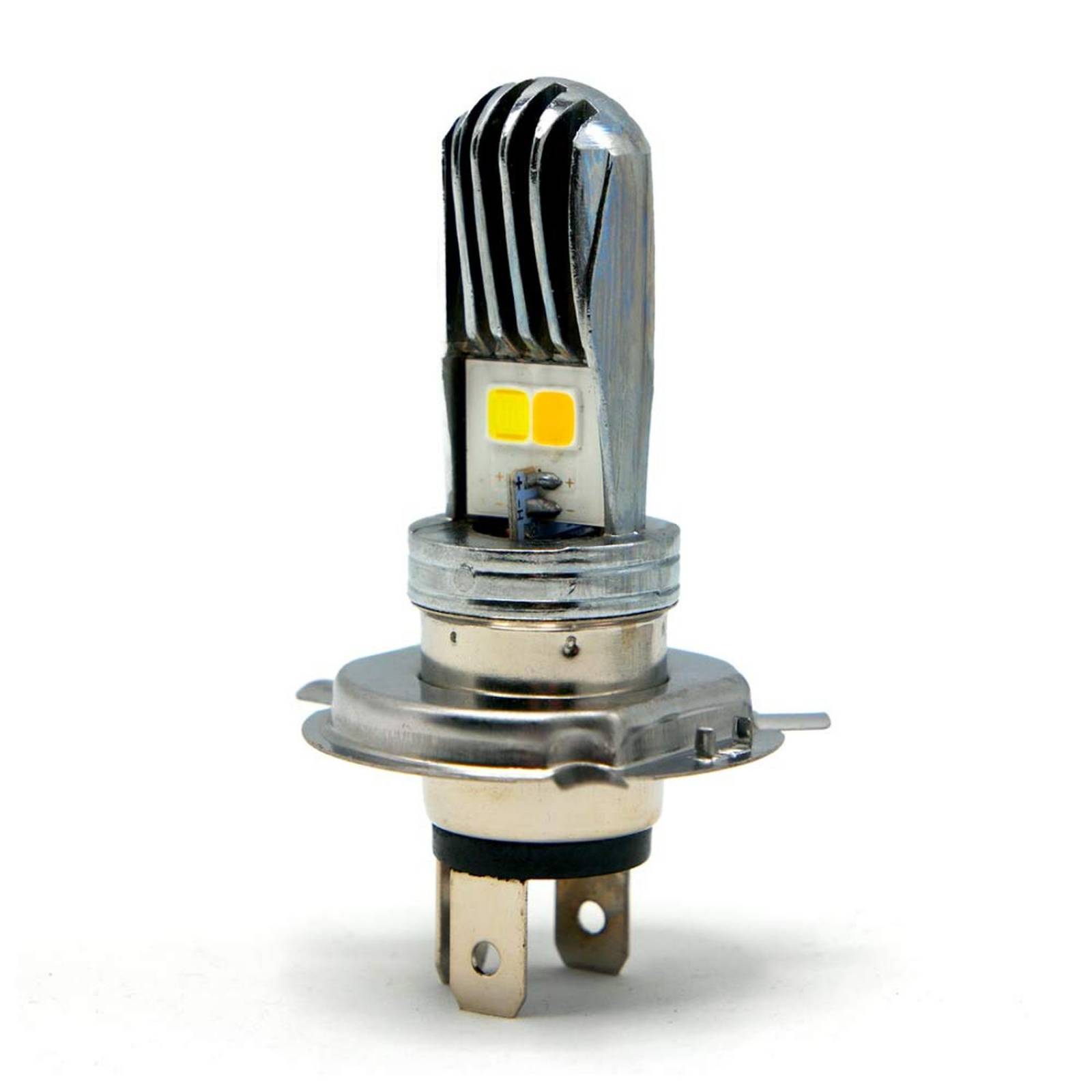 Foco Para Moto Rasen De Faro Cromado Led H4