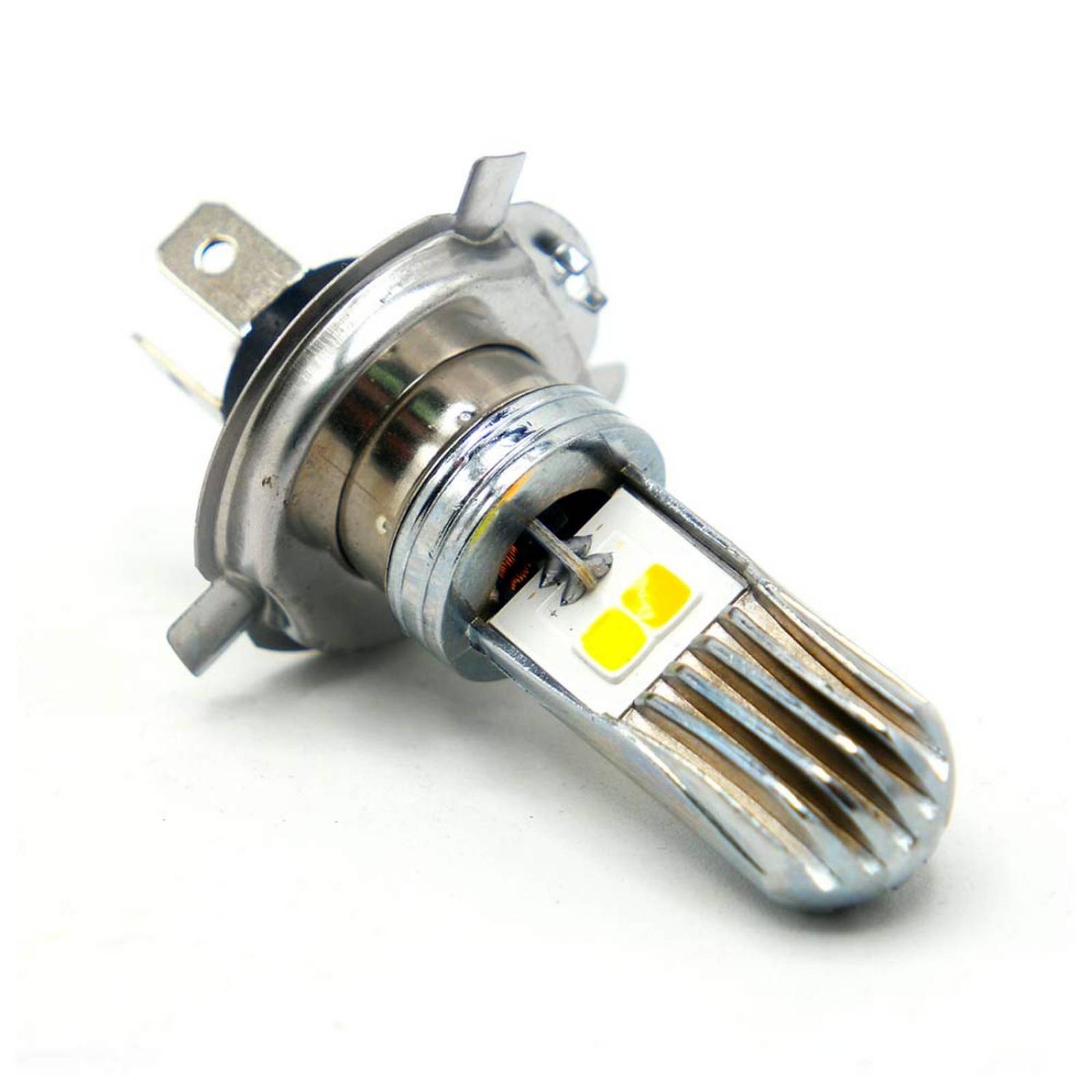 Foco Para Moto Rasen De Faro Cromado Led H4