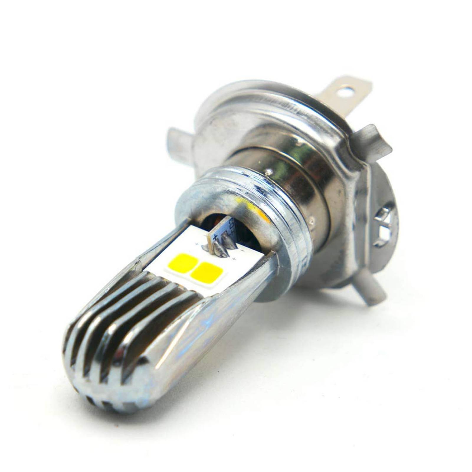 Foco Para Moto Rasen De Faro Cromado Led H4