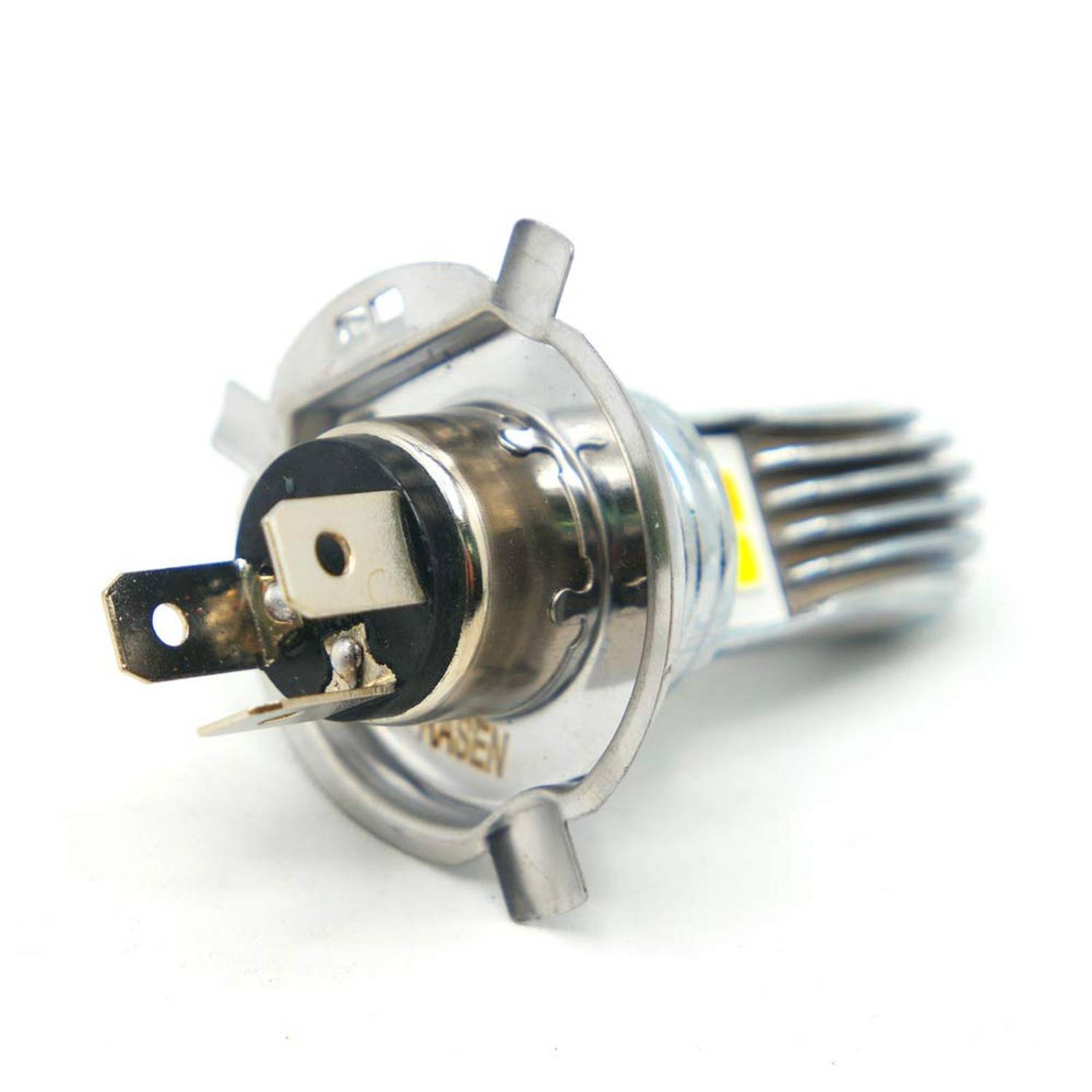 Foco Para Moto Rasen De Faro Cromado Led H4