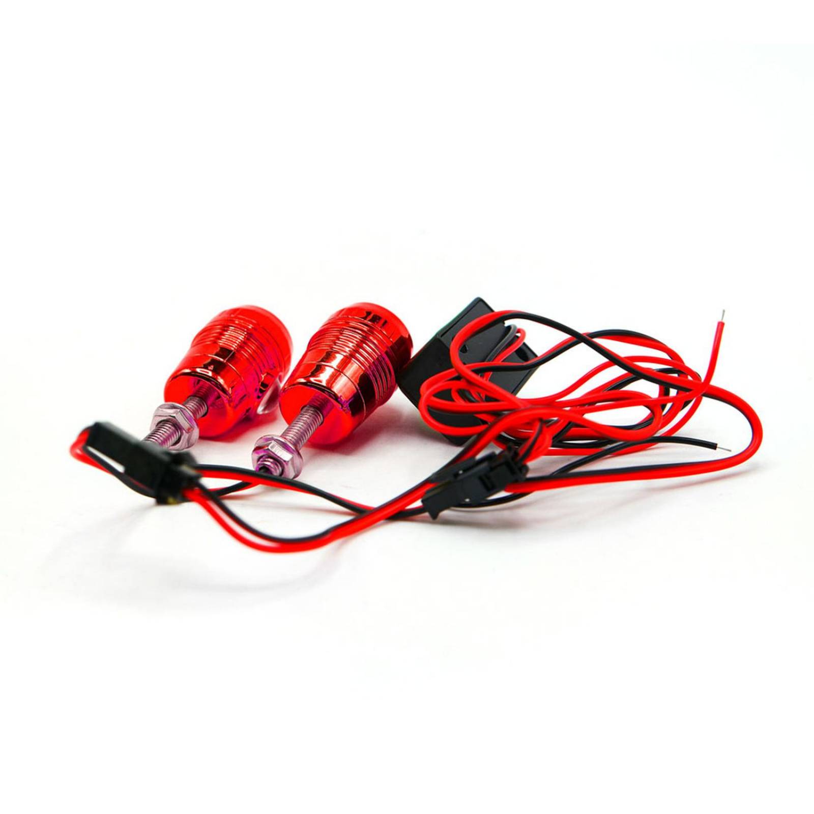 Faro Para Moto Rasen Led Con Lupa Tipo Cilindro Delantero O Trasero Estrobo          Rojo