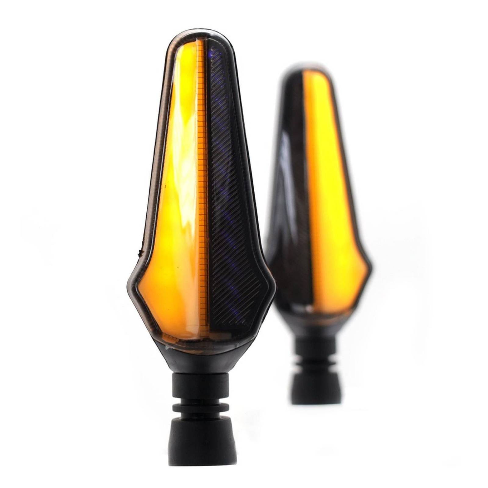 Direccionales Para Moto Rasen Led Secuencial Tipo Rayas Universal  Azul