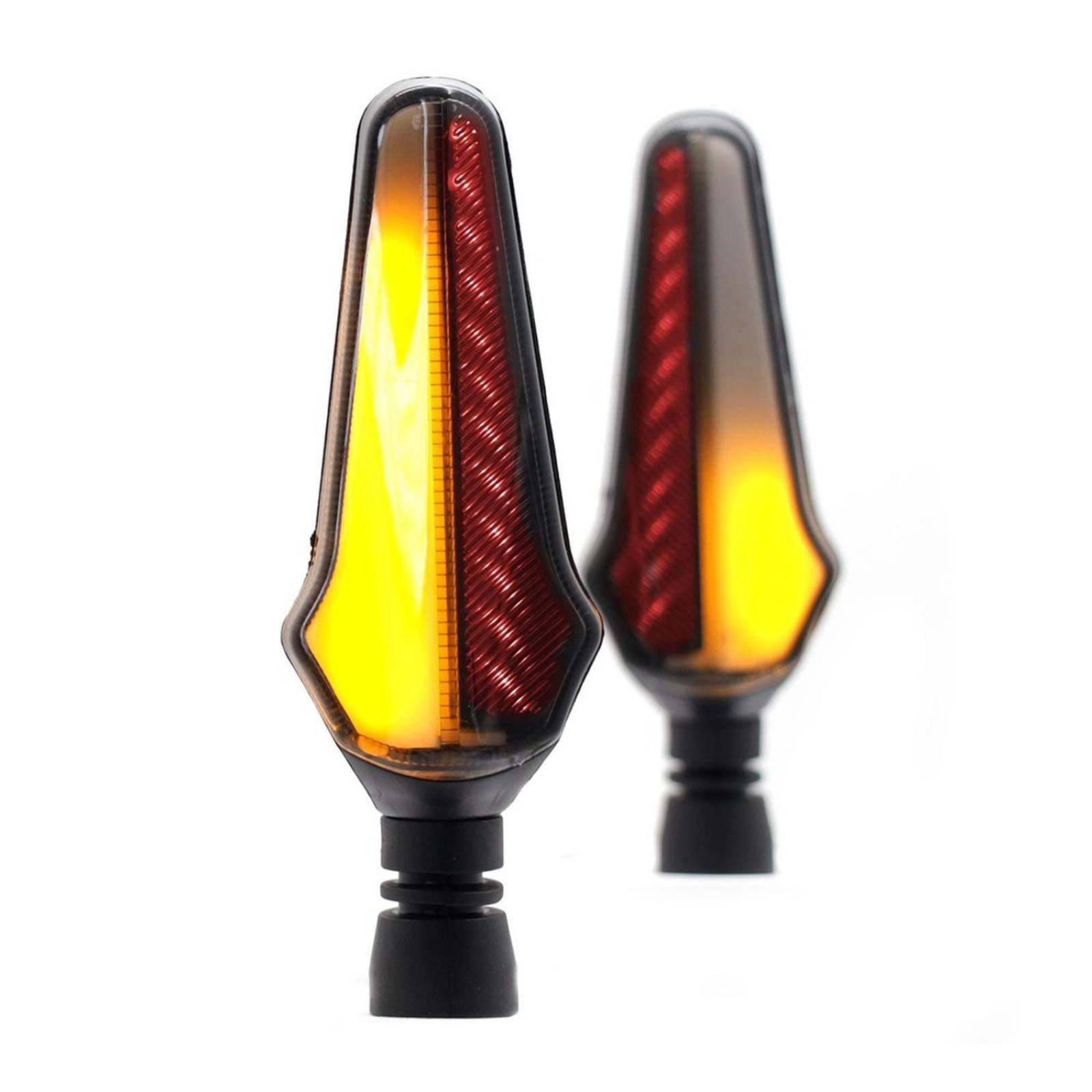 Direccionales Para Moto Rasen Led Secuencial Tipo Rayas Universal  Rojo