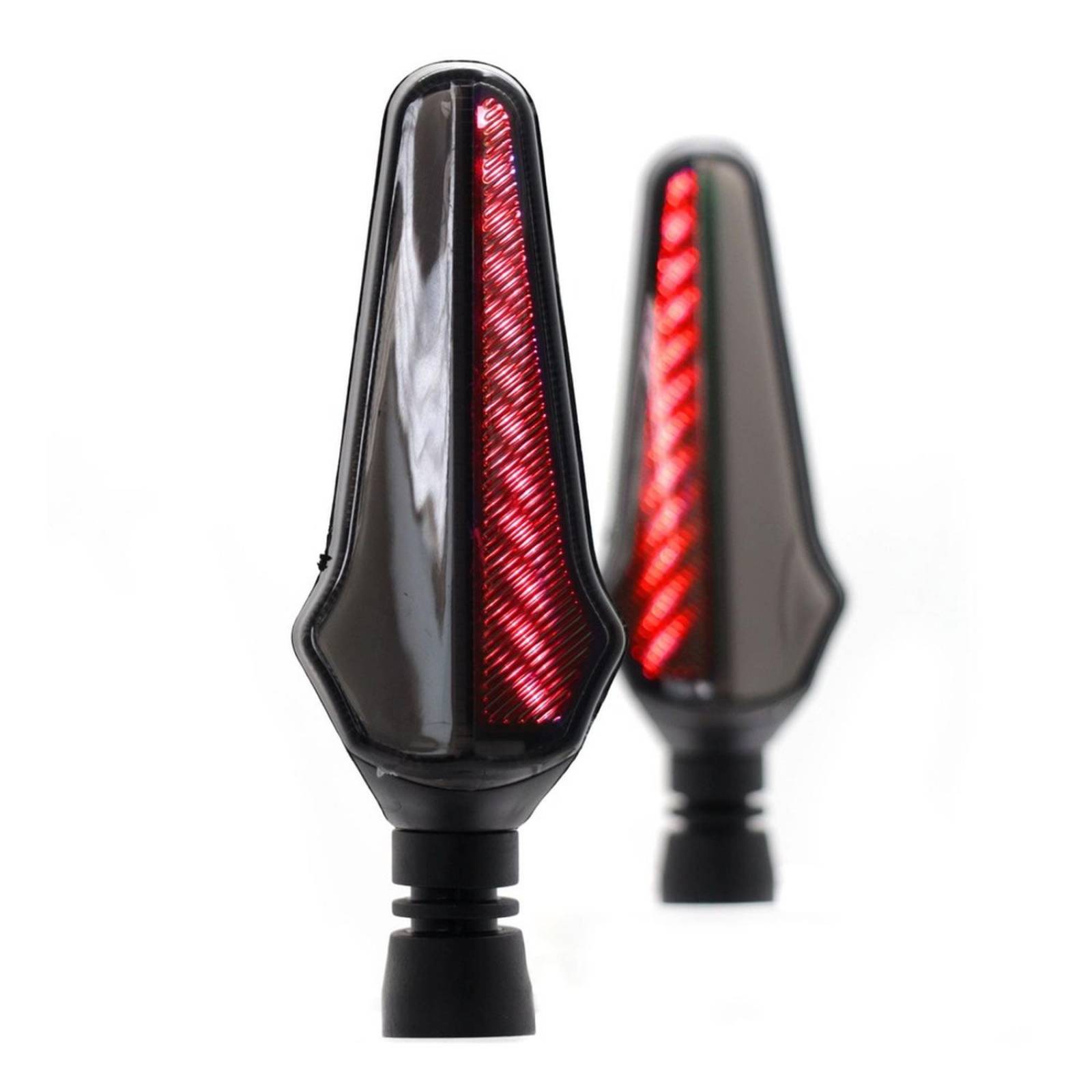 Direccionales Para Moto Rasen Led Secuencial Tipo Rayas Universal  Rojo