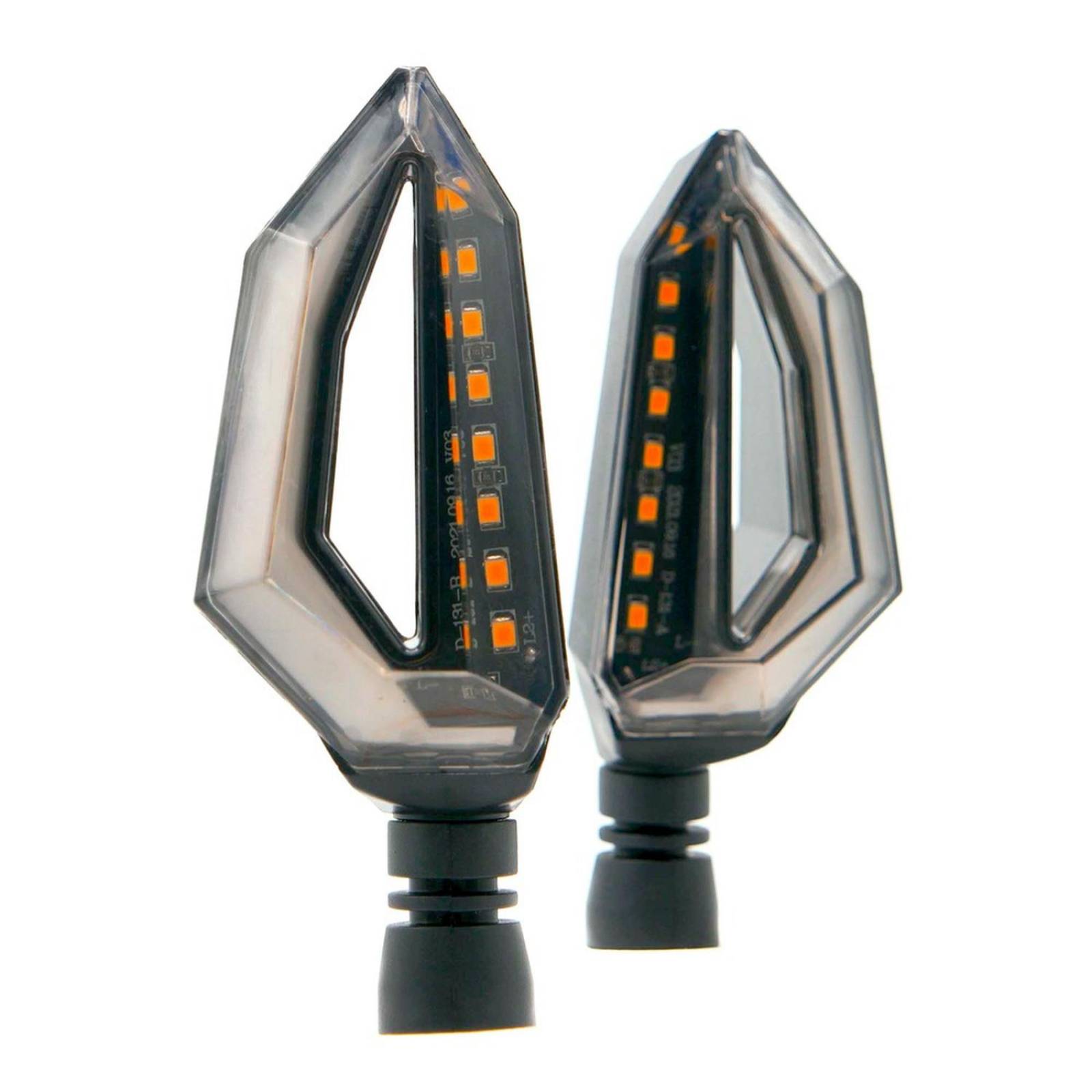 Direccionales Para Moto Rasen Led Secuencial Tipo Aleta Universal Rojo