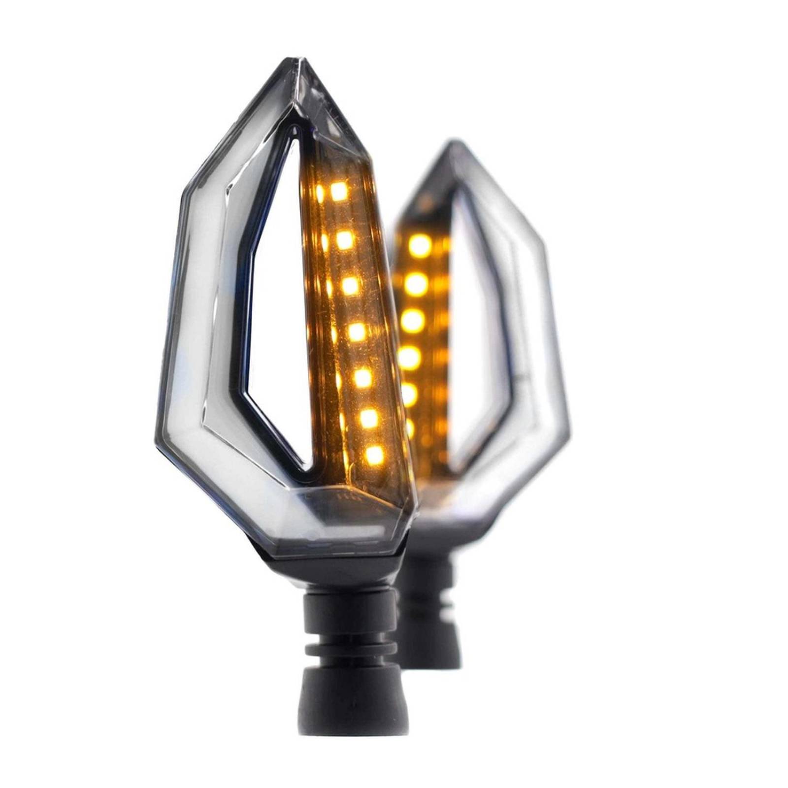 Direccionales Para Moto Rasen Led Secuencial Tipo Aleta Universal  Amarillo