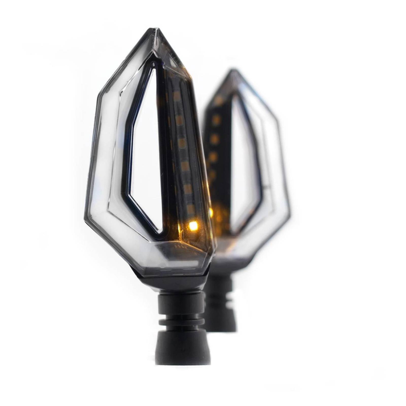 Direccionales Para Moto Rasen Led Secuencial Tipo Aleta Universal  Amarillo