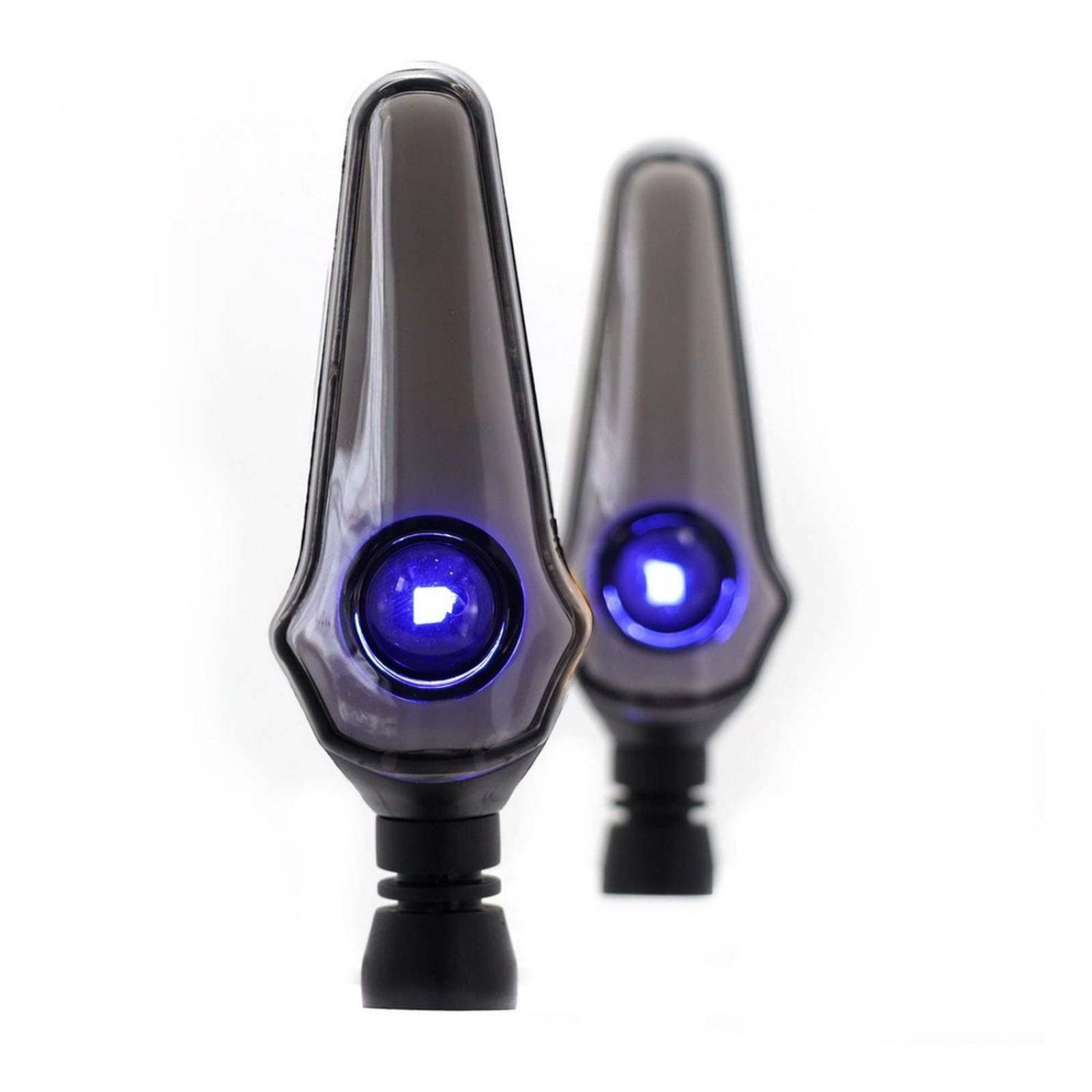 Direccionales Para Moto Rasen Led Secuencial Tipo Flama Universal  Azul