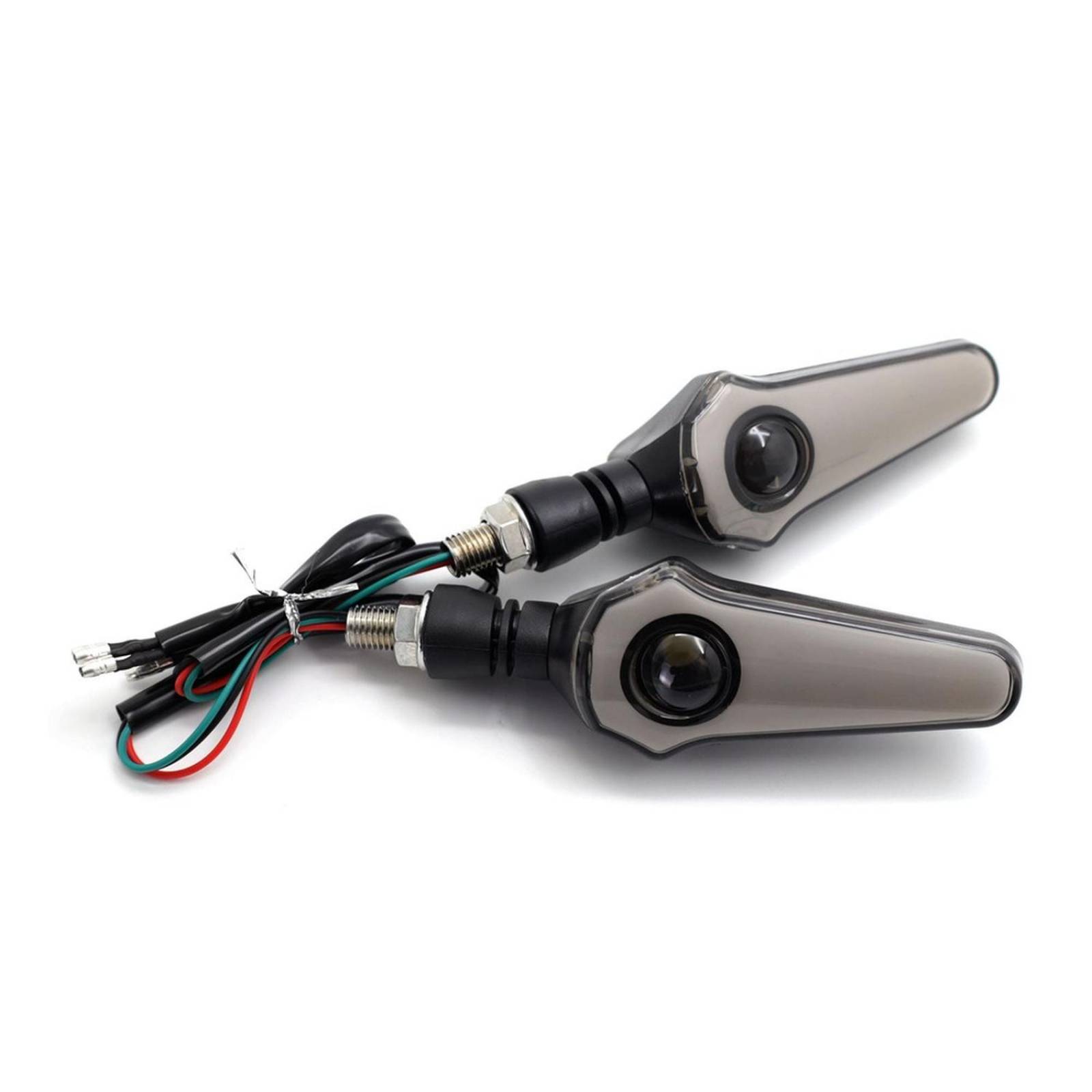 Direccionales Para Moto Rasen Led Secuencial Tipo Flama Universal  Azul