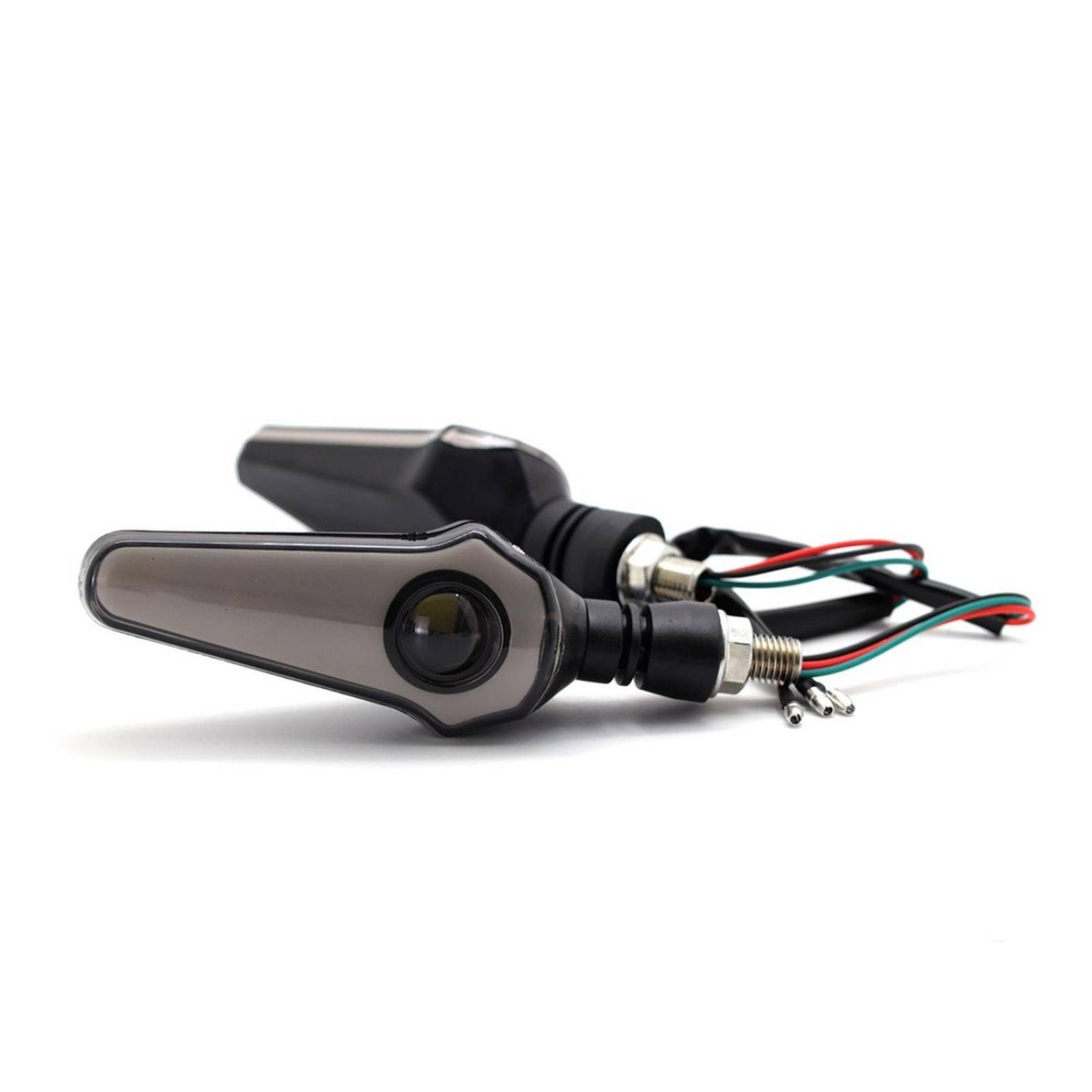 Direccionales Para Moto Rasen Led Secuencial Tipo Flama Universal  Azul