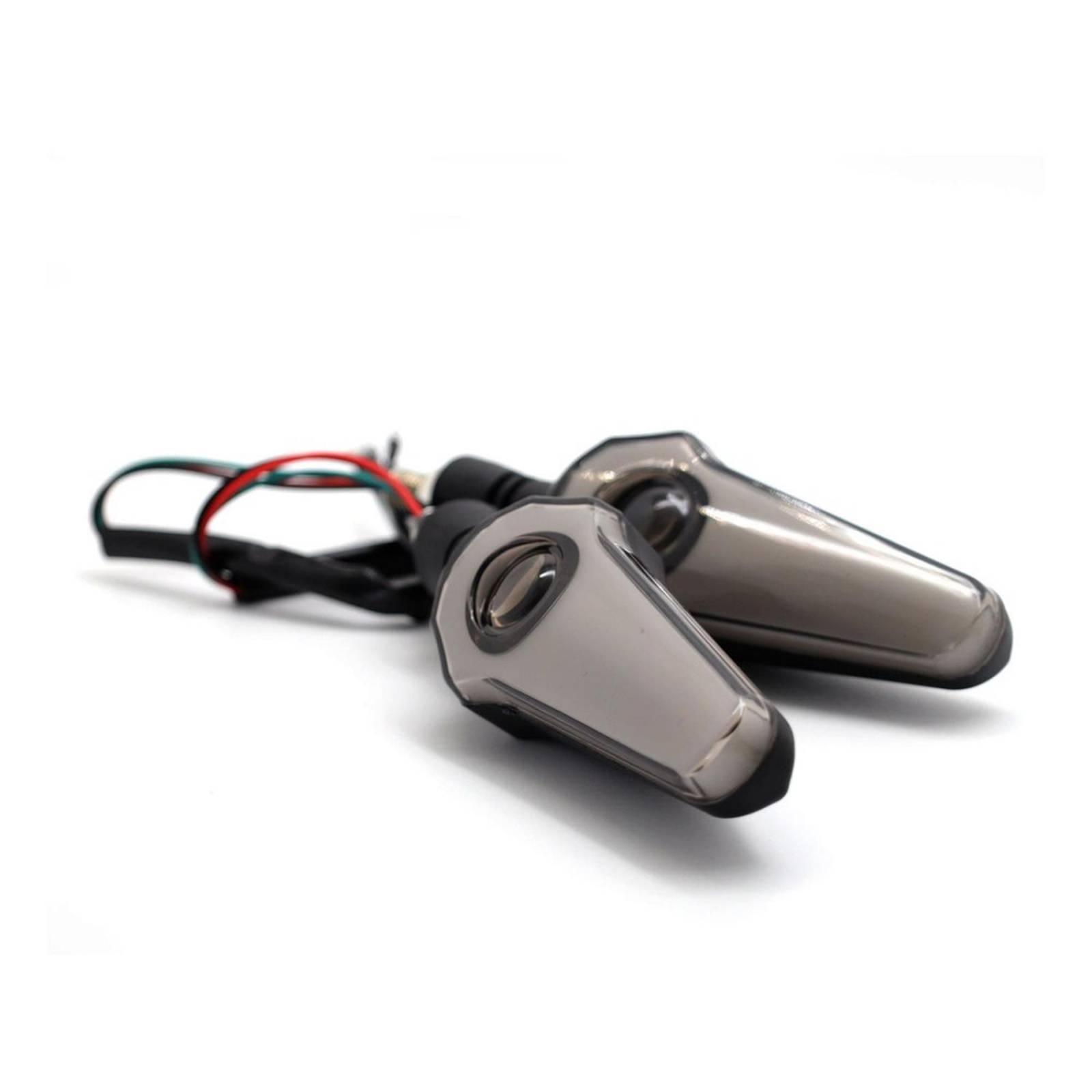 Direccionales Para Moto Rasen Led Secuencial Tipo Flama Universal  Azul