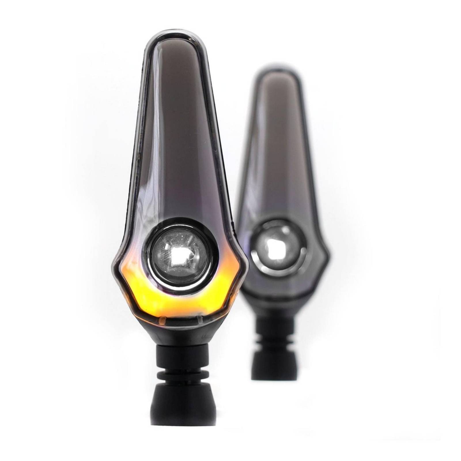 Direccionales Para Moto Rasen Led Secuencial Tipo Flama Universal  Amarillo