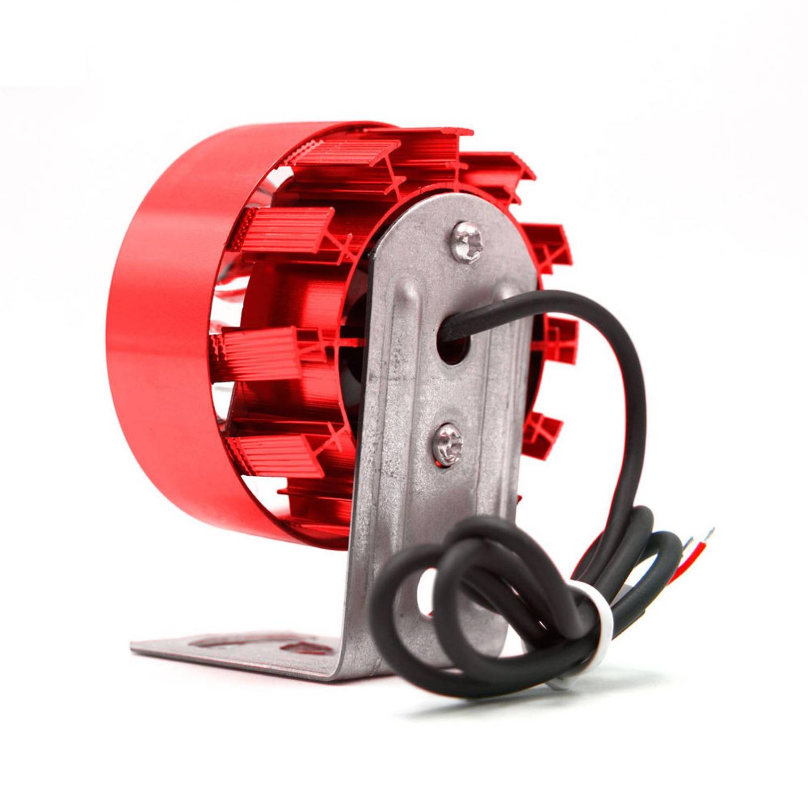 Faro Para Moto Rasen Redondo 4 Led Luz Blanca Alta, Baja Y Estrobo Rojo