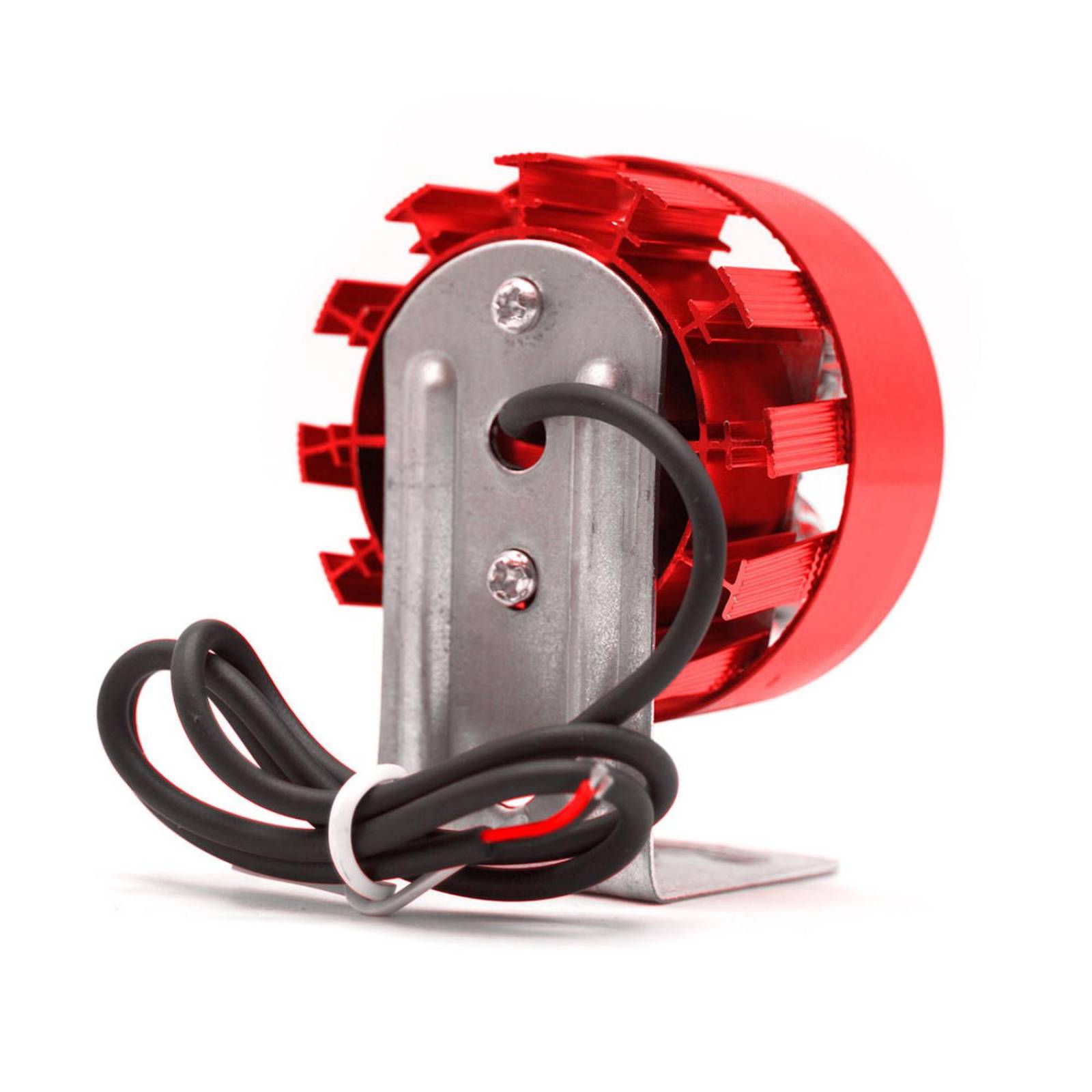 Faro Para Moto Rasen Redondo 4 Led Luz Blanca Alta, Baja Y Estrobo Rojo