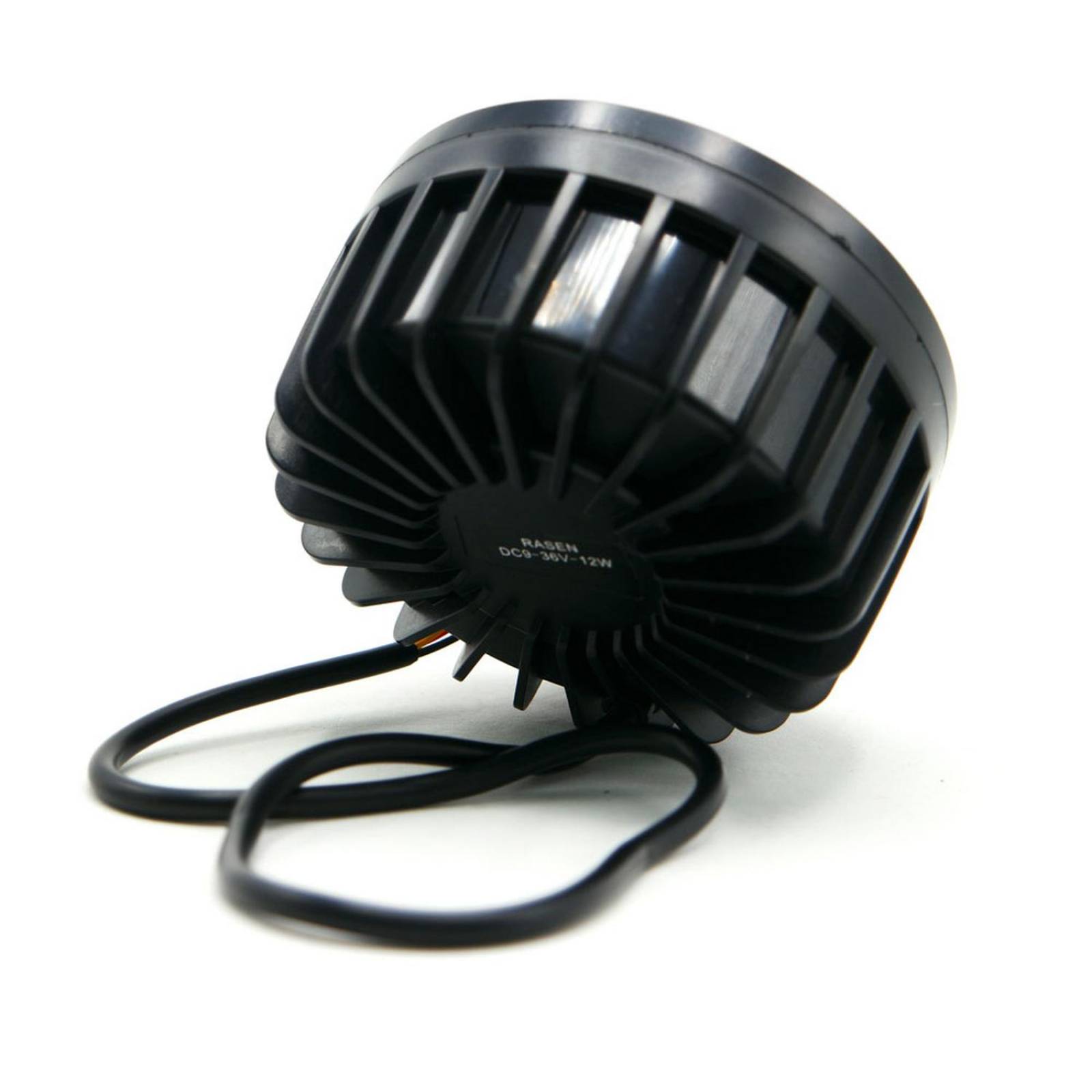 Faro Para Moto Rasen Auxiliar Led Con Lupa Redondo Con 4 Led Ojo De Angel Con Luz Blanca Fija Y Estrobo  Azul