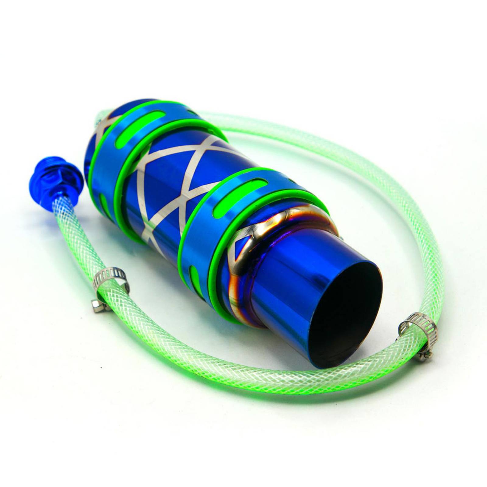 Enfriador Para Moto Rasen De Aceite De Motor En Aluminio Con Conexiones Universal          Azul