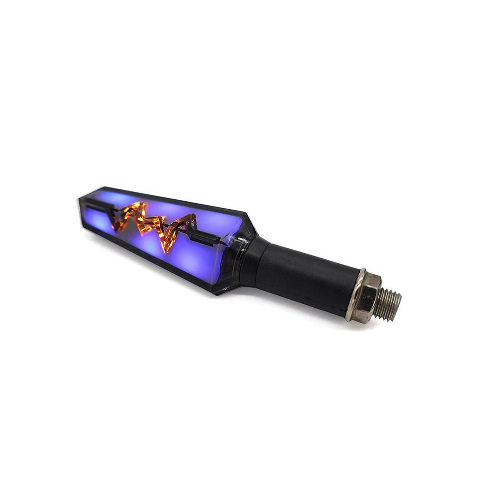 Direccionales Para Moto Rasen Led Mini Tipo Rayo Secuencial Universal Azul
