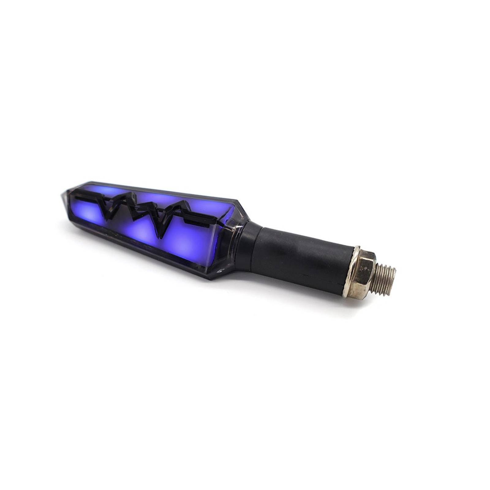 Direccionales Para Moto Rasen Led Mini Tipo Rayo Secuencial Universal Azul