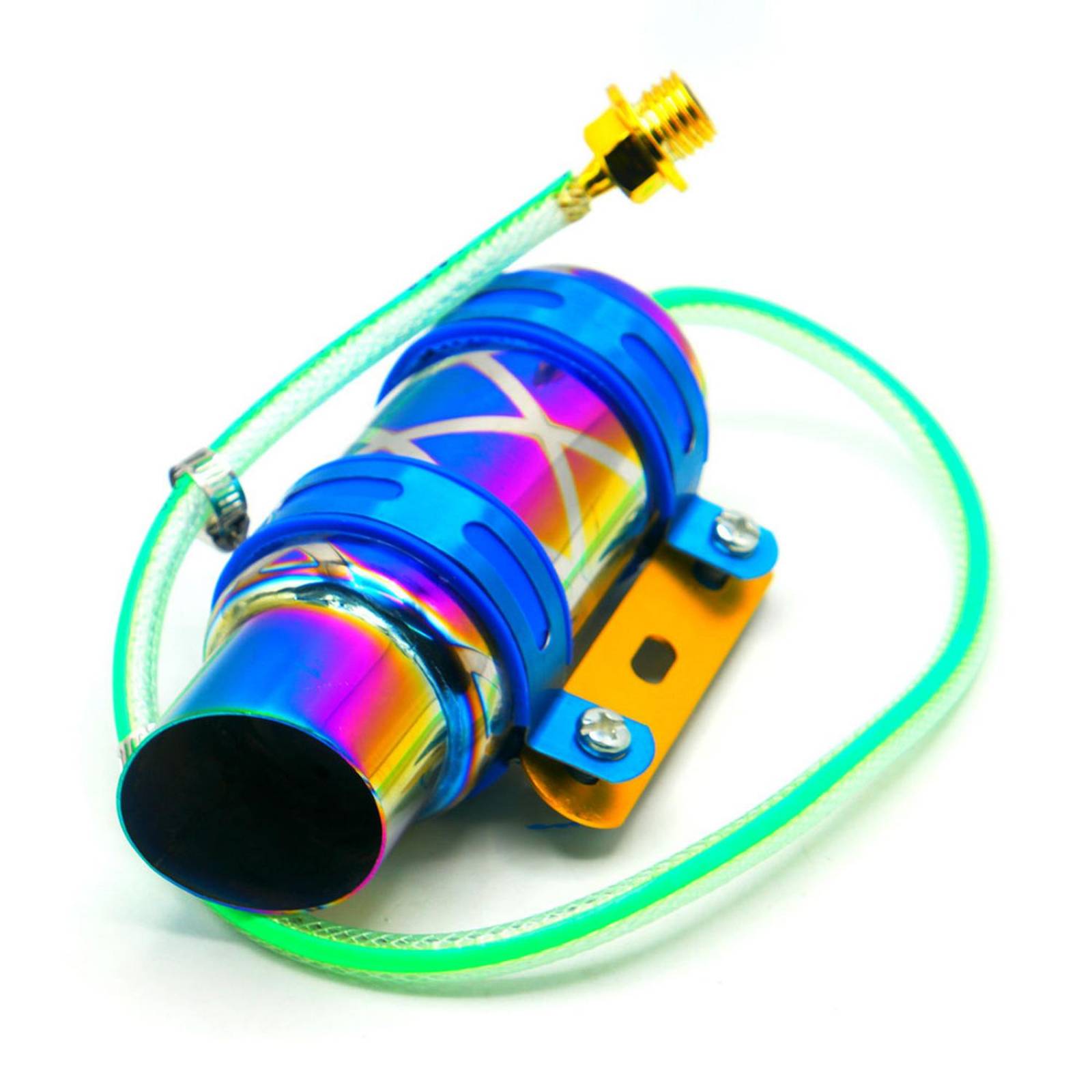 Enfriador Para Moto Rasen De Aceite De Motor En Aluminio Con Conexiones Universal          Verde