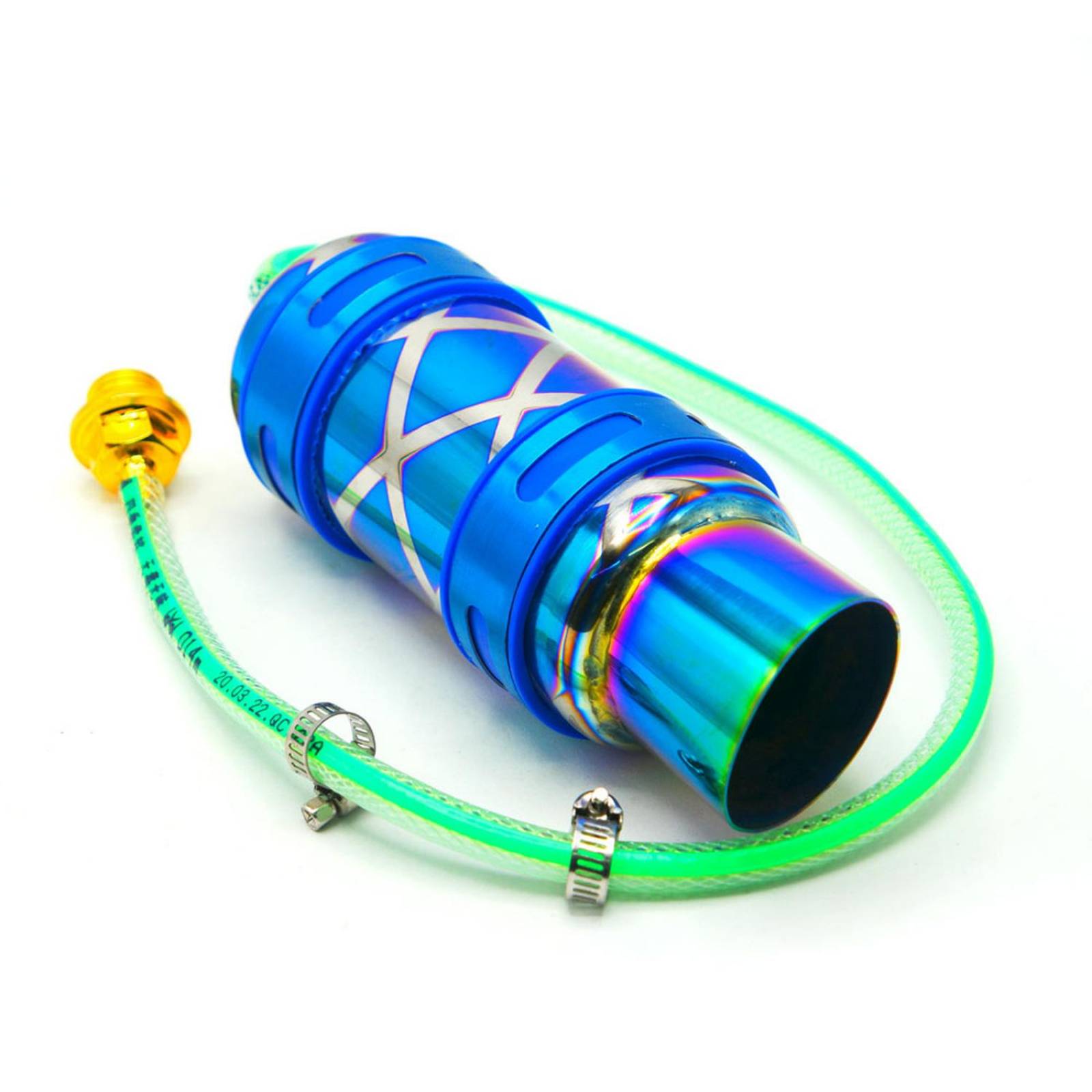 Enfriador Para Moto Rasen De Aceite De Motor En Aluminio Con Conexiones Universal          Verde