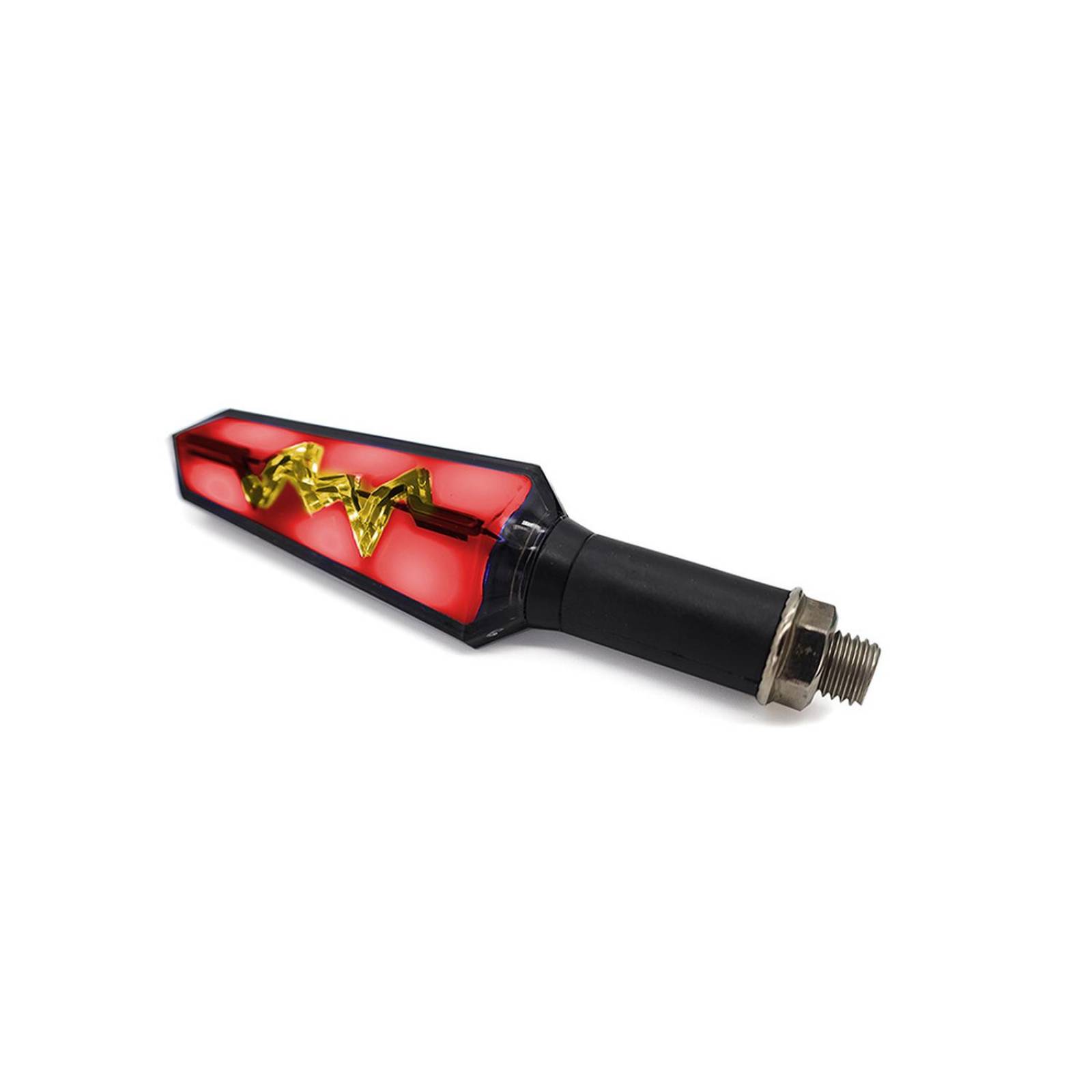 Direccionales Para Moto Rasen Led Mini Tipo Rayo Secuencial Universal Rojo