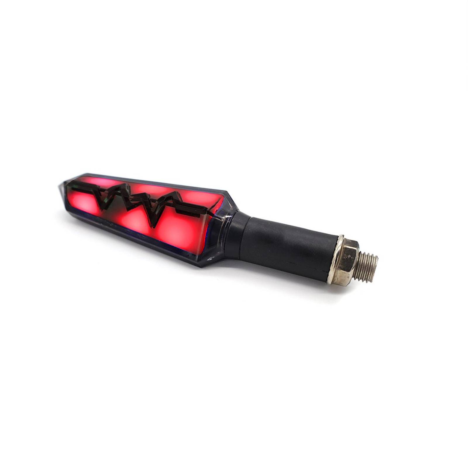Direccionales Para Moto Rasen Led Mini Tipo Rayo Secuencial Universal Rojo