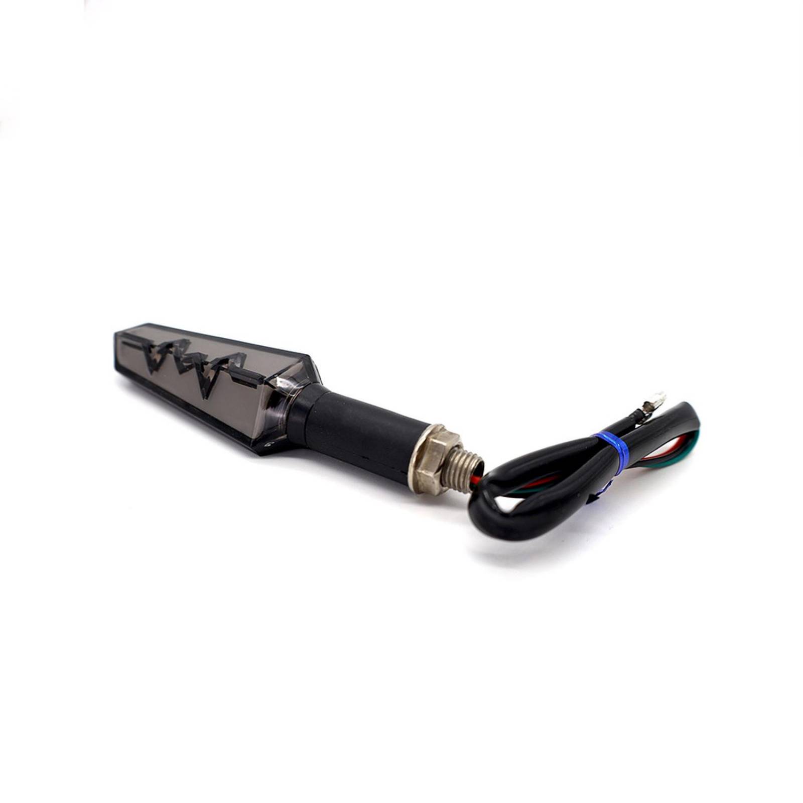 Direccionales Para Moto Rasen Led Mini Tipo Rayo Secuencial Universal Rojo