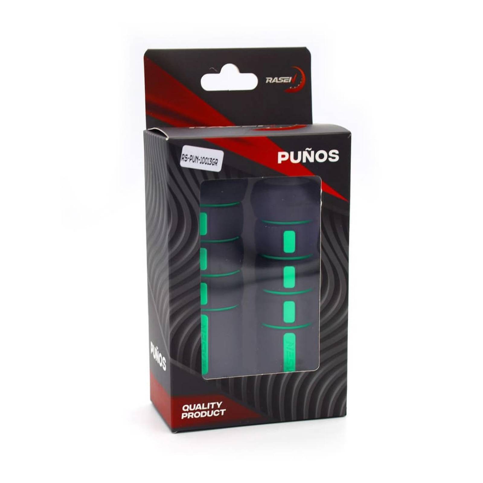 Puños Para Moto Rasen De Caucho Tipo Engomado Verde claro Universal