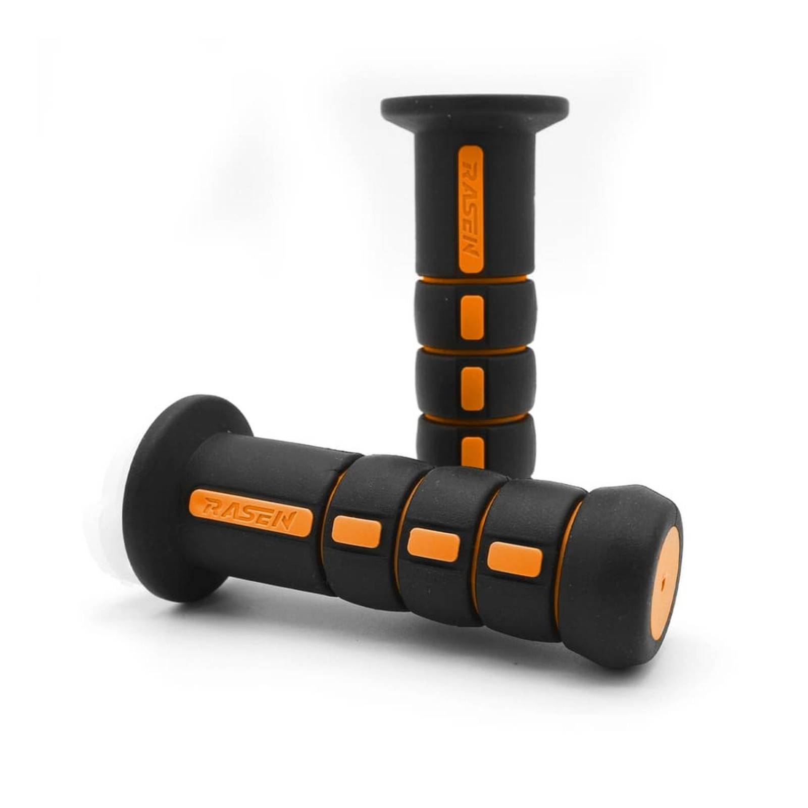 Puños Para Moto Rasen De Caucho Tipo Engomado Naranja Universal