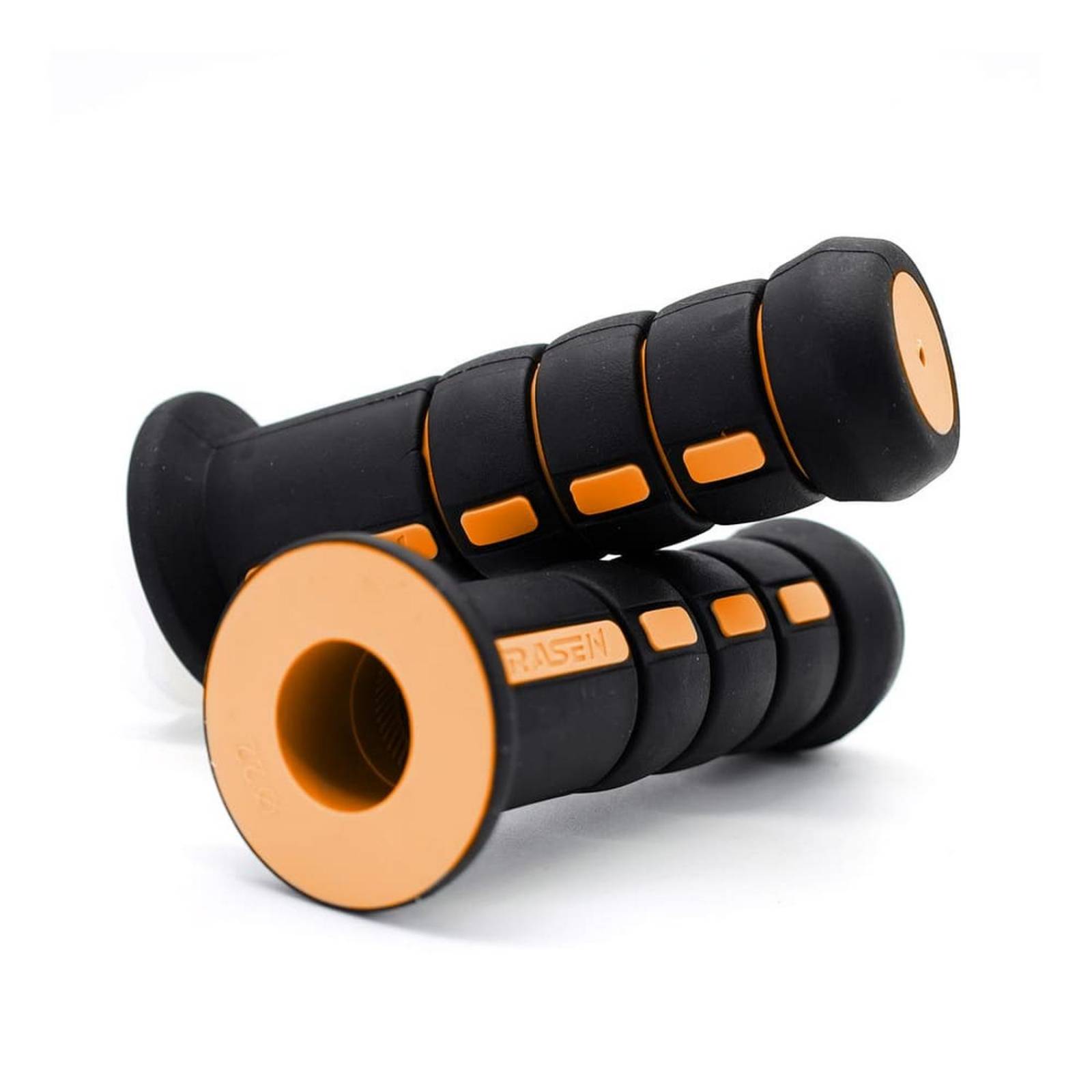 Puños Para Moto Rasen De Caucho Tipo Engomado Naranja Universal