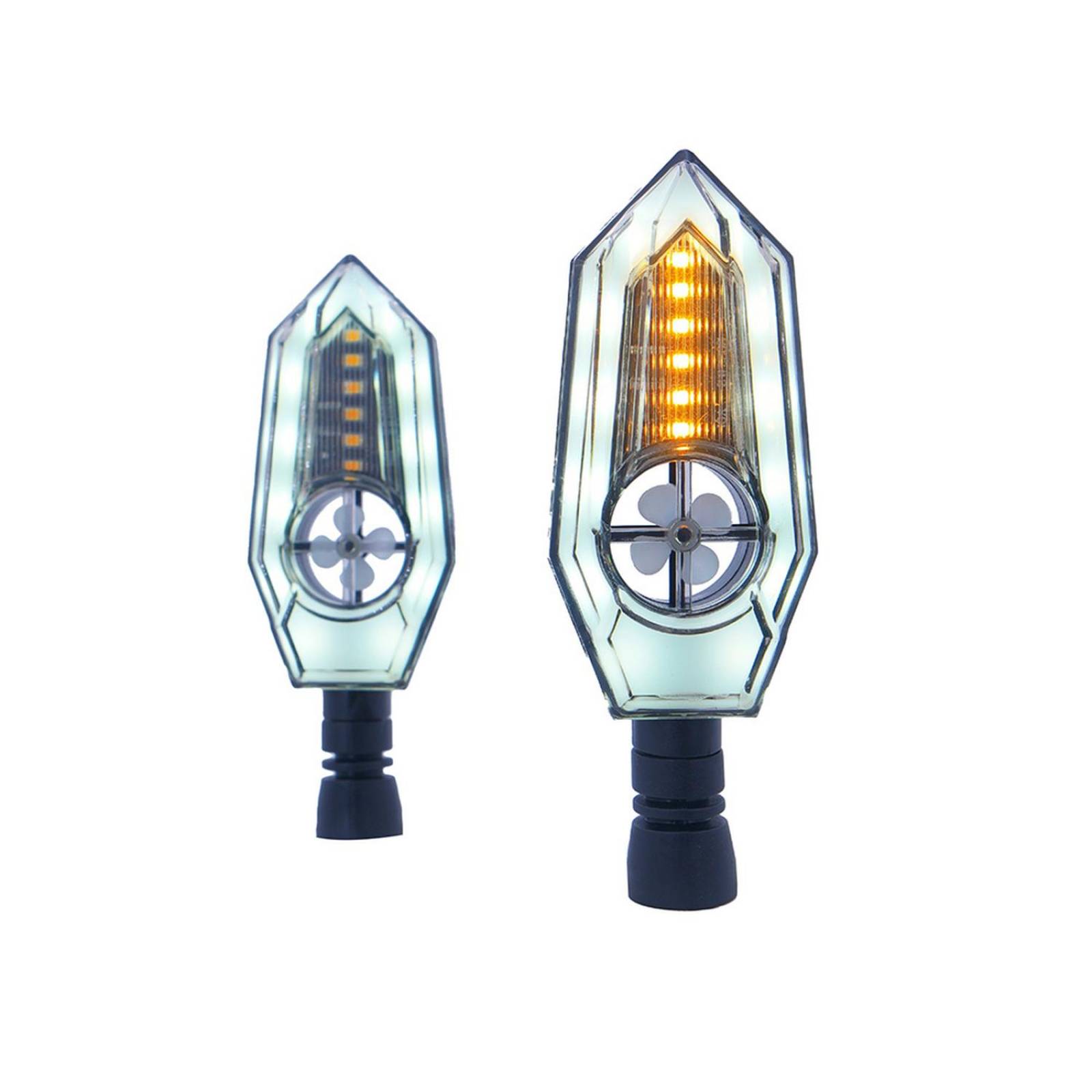 Direccionales Para Moto Rasen Led Secuencial Tipo Zafiro Universal  Amarillo