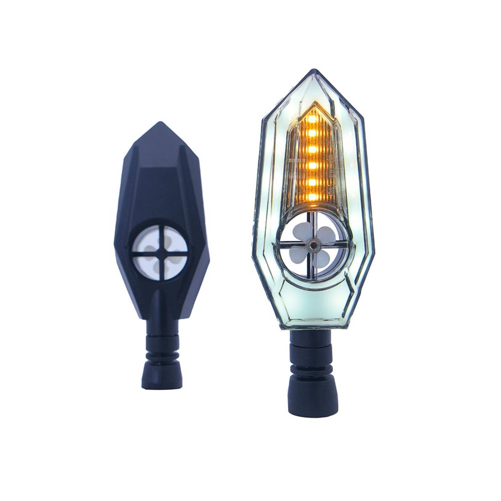 Direccionales Para Moto Rasen Led Secuencial Tipo Zafiro Universal  Amarillo