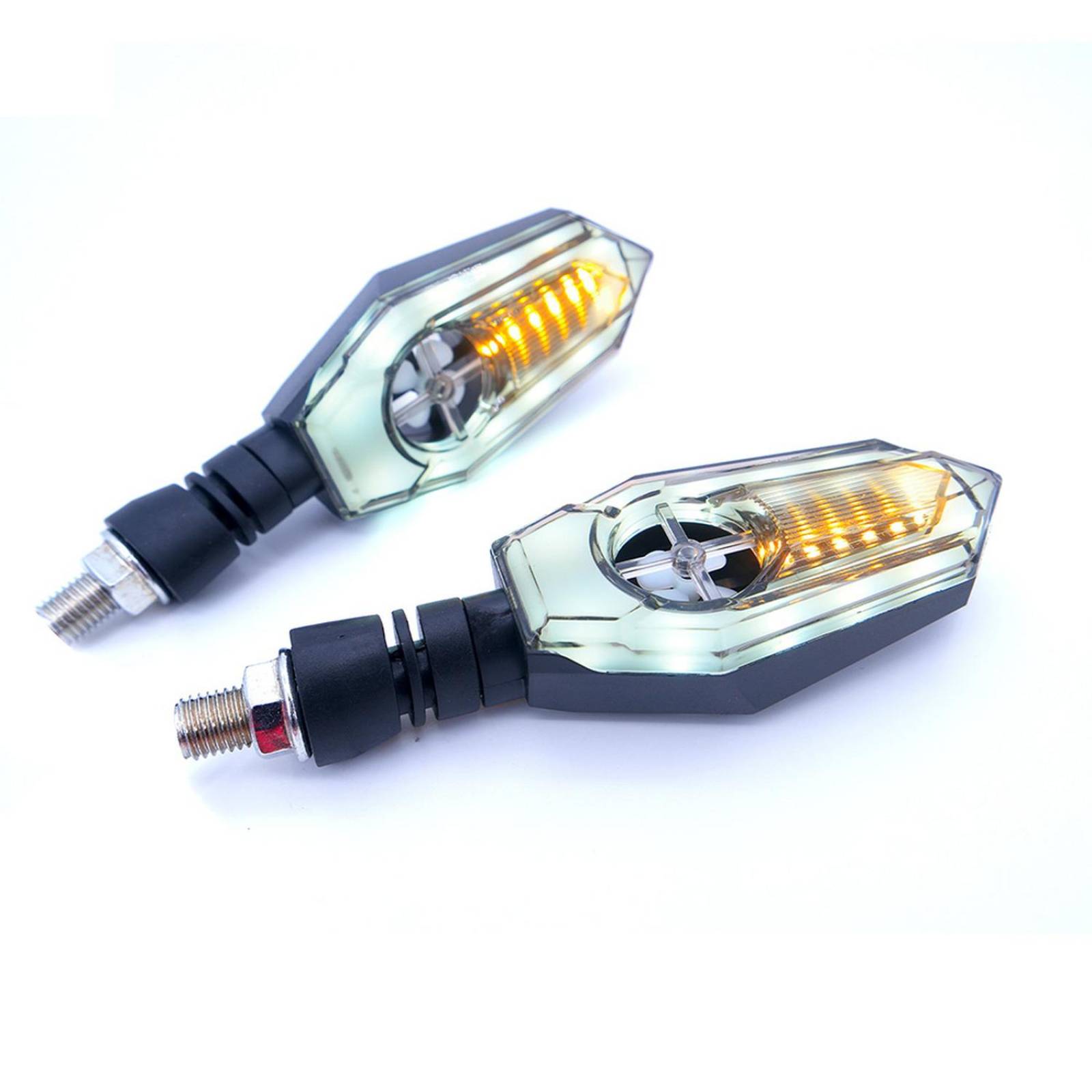 Direccionales Para Moto Rasen Led Secuencial Tipo Zafiro Universal  Amarillo