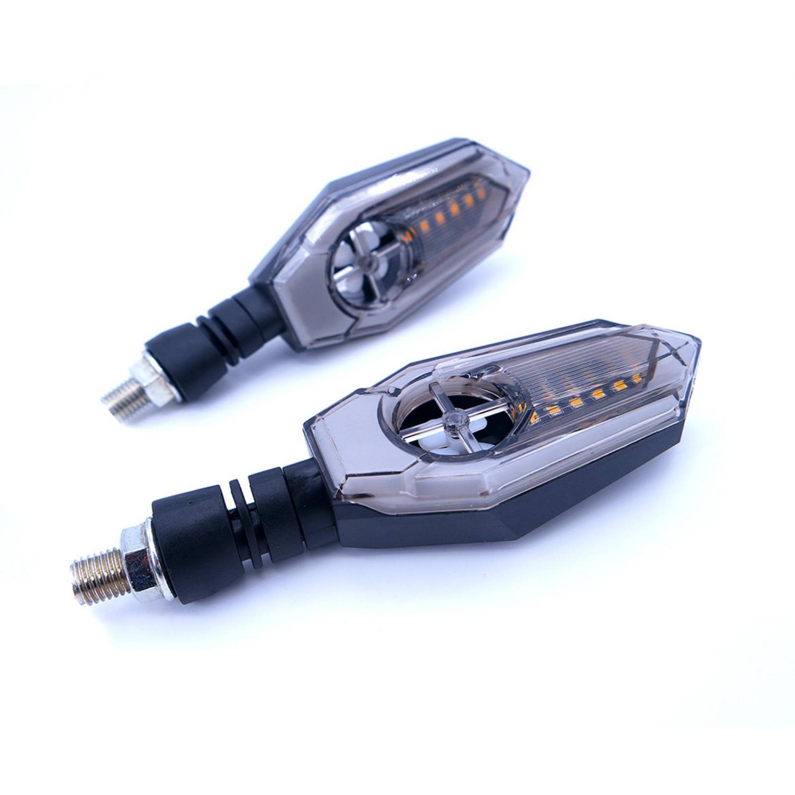 Direccionales Para Moto Rasen Led Secuencial Tipo Zafiro Universal  Amarillo
