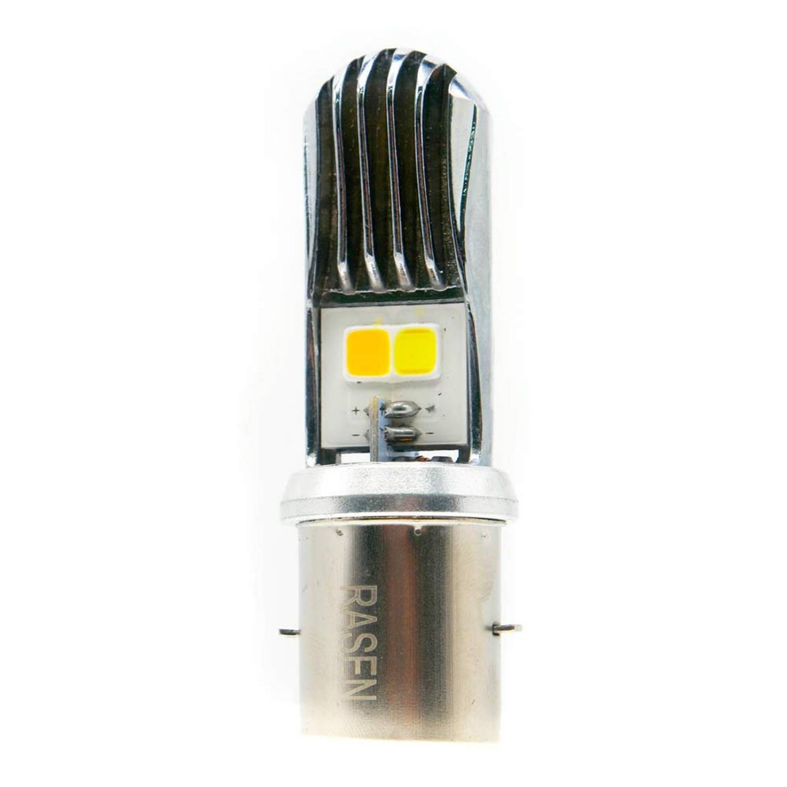 FOCO DE FARO CROMADO LED MEDIA VUELTA PARA MOTOCICLETA