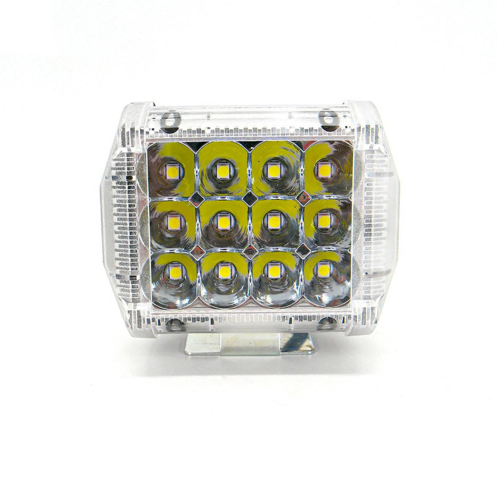 FARO AUXILIAR LED CON ESTROBO 12 LED CON LUZ DE CONTORNO LATERAL PARA MOTOCICLETA