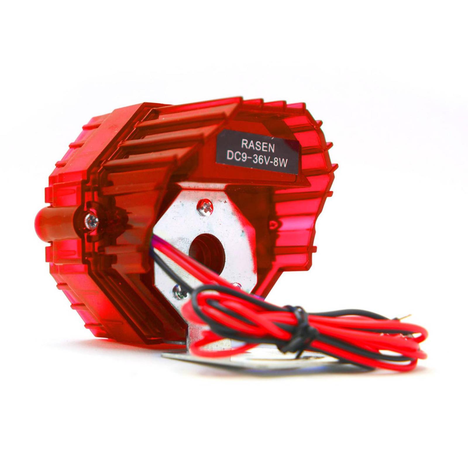 Faro Para Moto Rasen Auxiliar Redondo Led Blanco, Contorno Rgb             Rojo ROJO-RGB