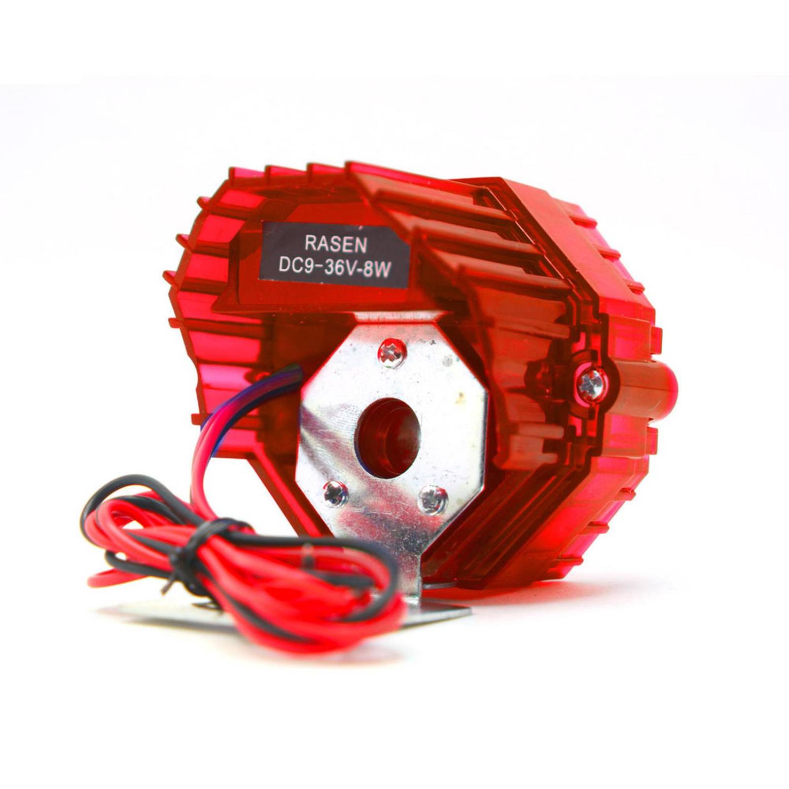 Faro Para Moto Rasen Auxiliar Redondo Led Blanco, Contorno Rgb             Rojo ROJO-RGB