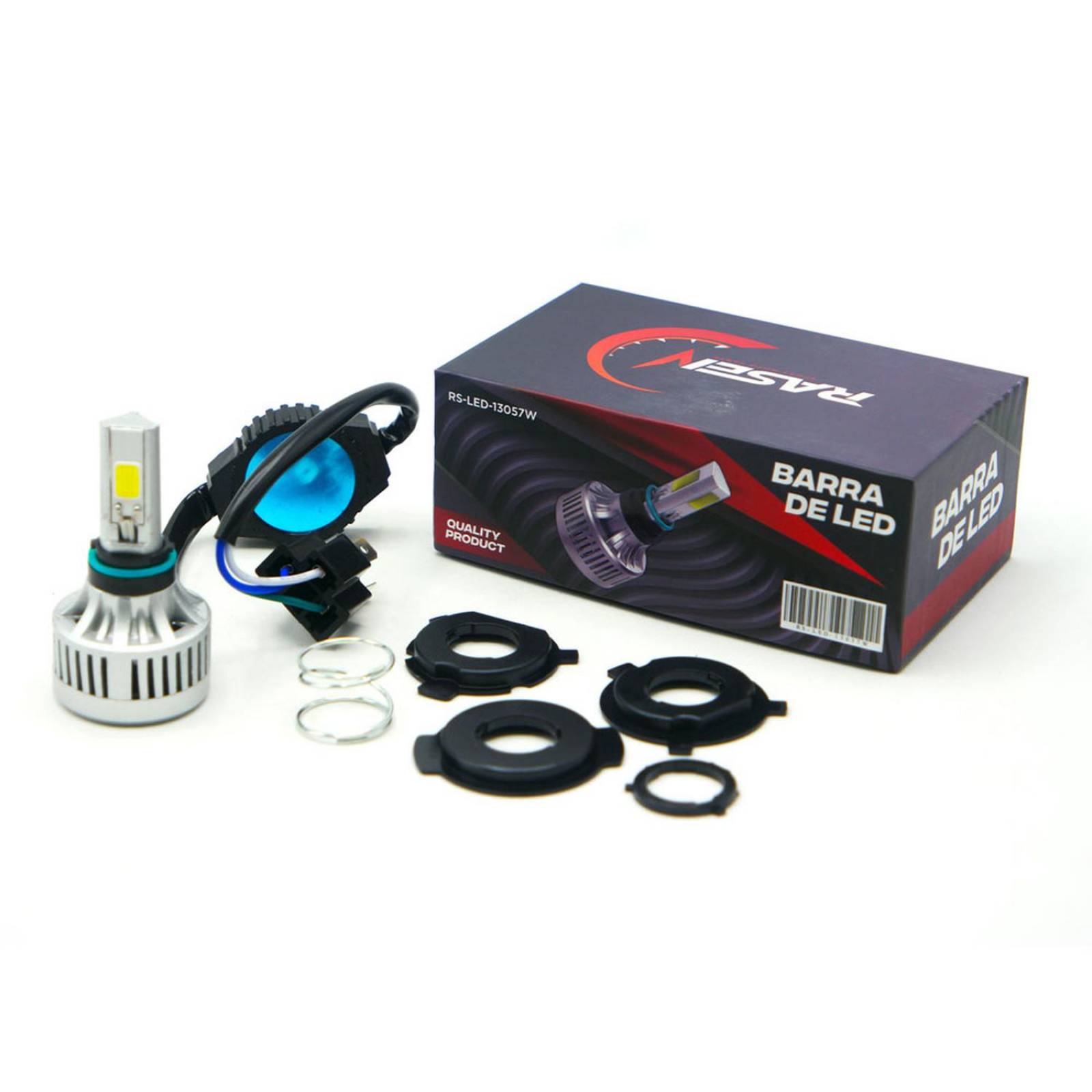 Foco Para Moto Rasen Faro Hiperled Con Ventilador Luz Blanca Alta Y Baja          