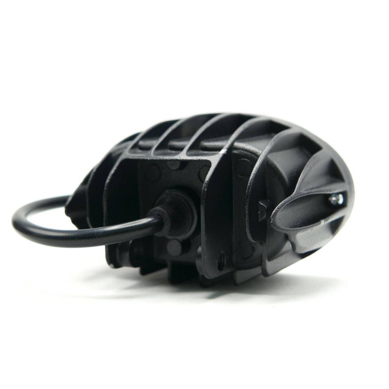 Faro Para Moto Rasen 2 Led Blanco Ovalado 2 Celdas Con Luz Alta, Baja Estrobo        