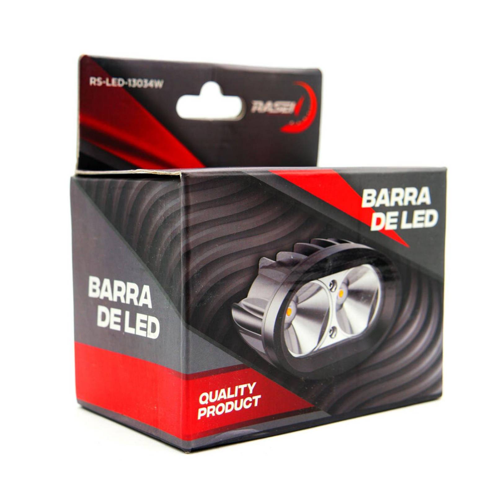 Faro Para Moto Rasen 2 Led Blanco Ovalado 2 Celdas Con Luz Alta, Baja Estrobo        
