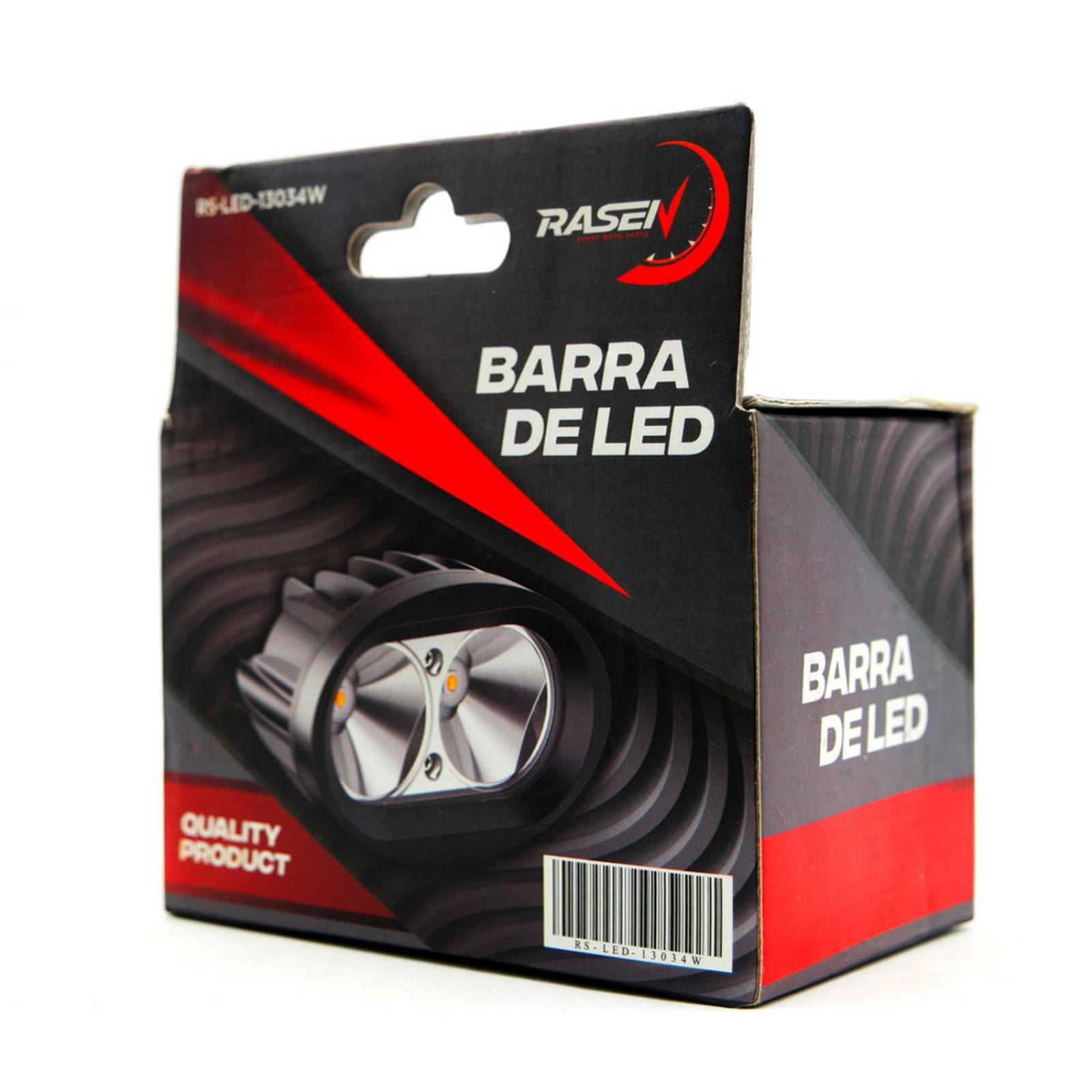 Faro Para Moto Rasen 2 Led Blanco Ovalado 2 Celdas Con Luz Alta, Baja Estrobo        