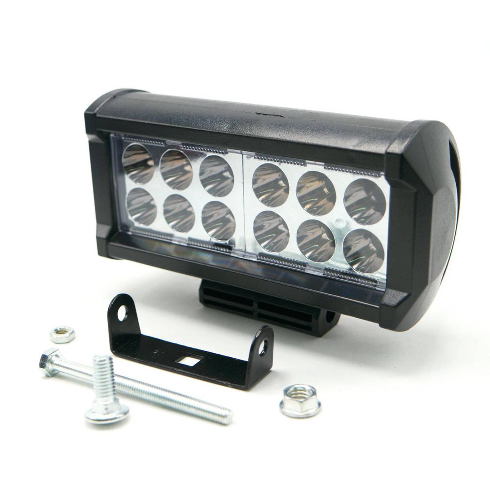 Barra Para Moto Rasen Led Doble Fila 12 Led Con Luz Alta, Baja Y Estrobo        