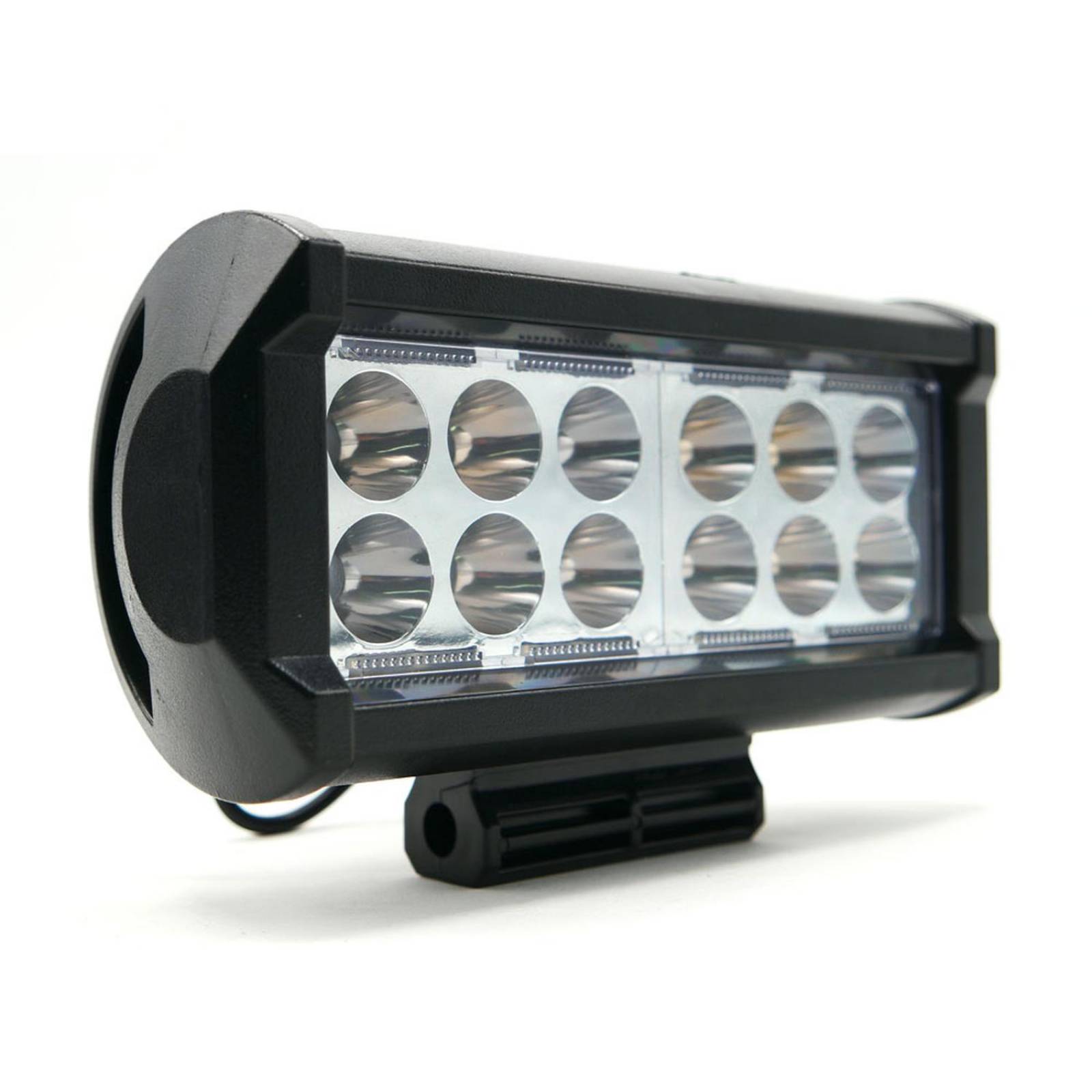 Barra Para Moto Rasen Led Doble Fila 12 Led Con Luz Alta, Baja Y Estrobo        