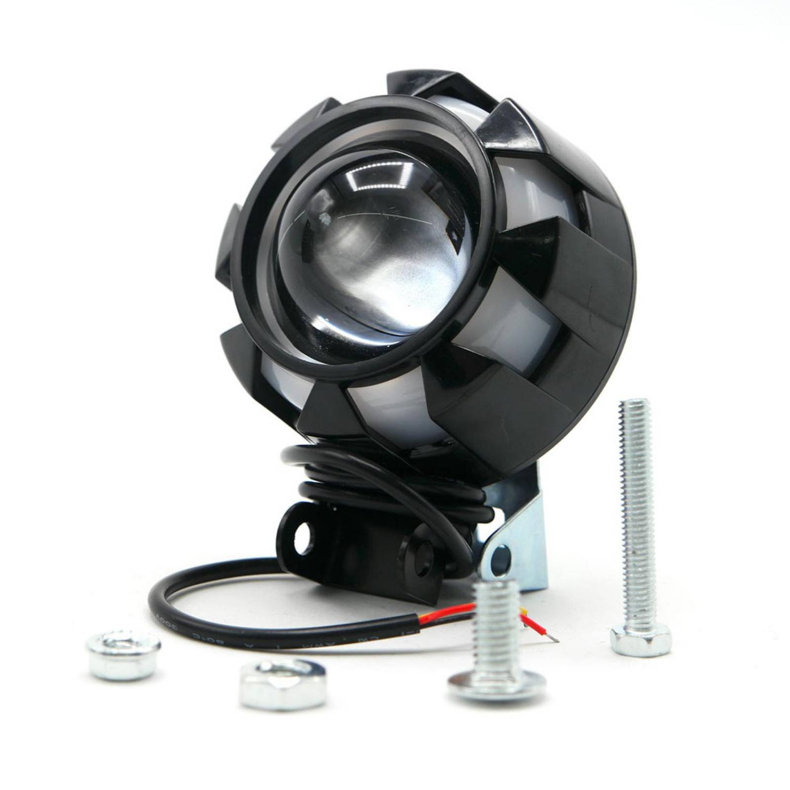 Faro Para Moto Rasen Led Luz Blanca Redondo               Azul