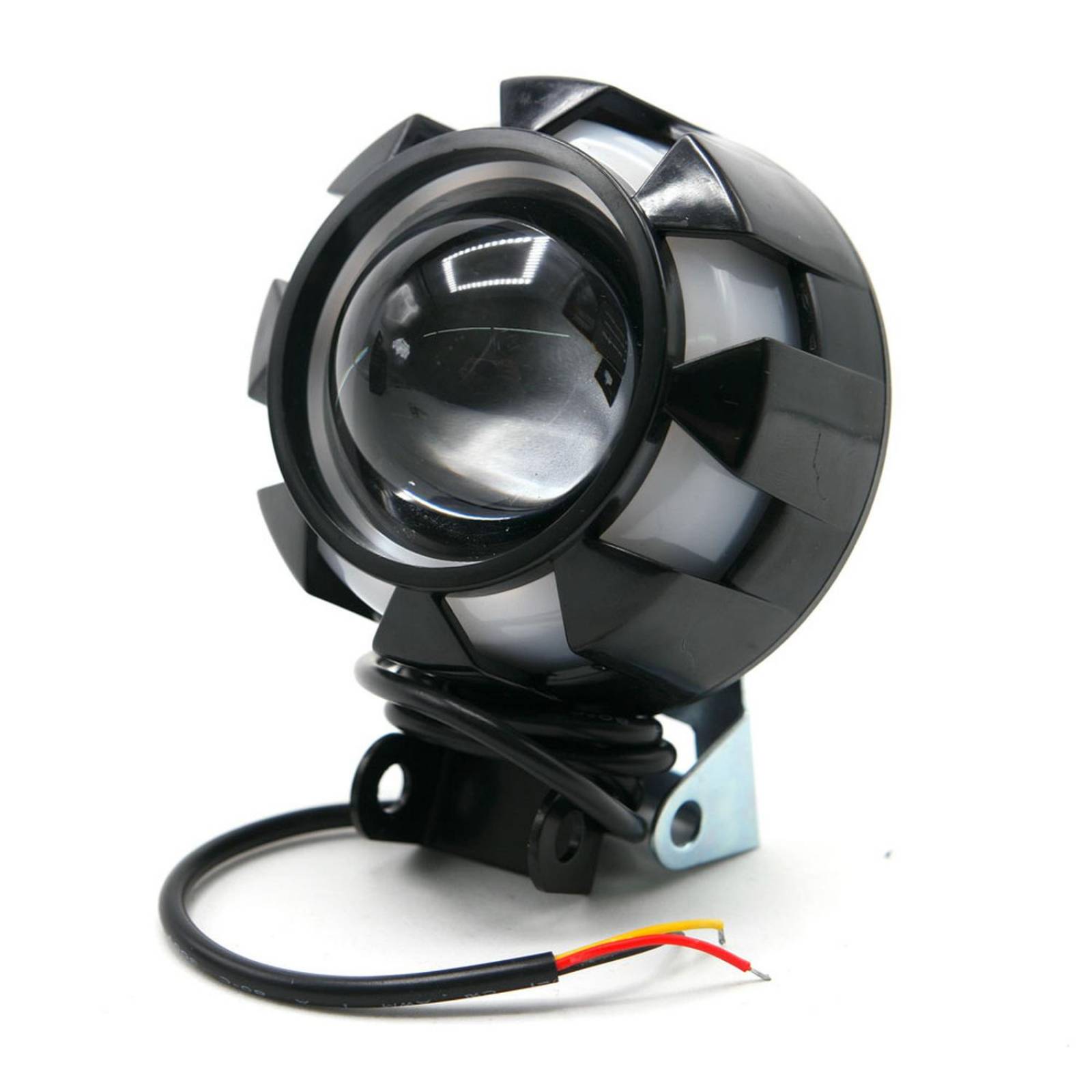 Faro Para Moto Rasen Led Luz Blanca Redondo               Azul